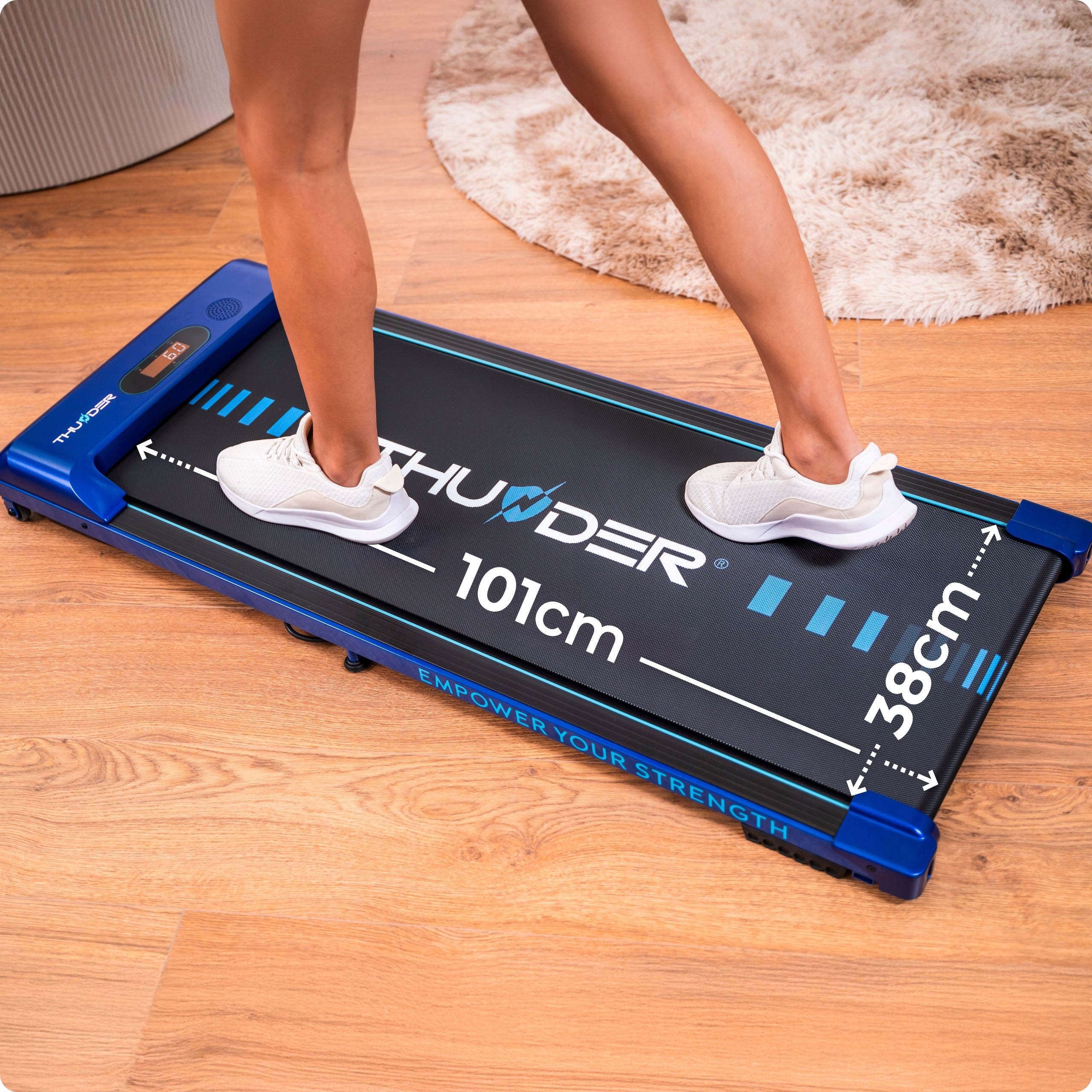 Treadmill walkingpad Thunder under desk 6 km/h 100 kg 1,5 HP LED application Manufacturer code IDEA-BLUE