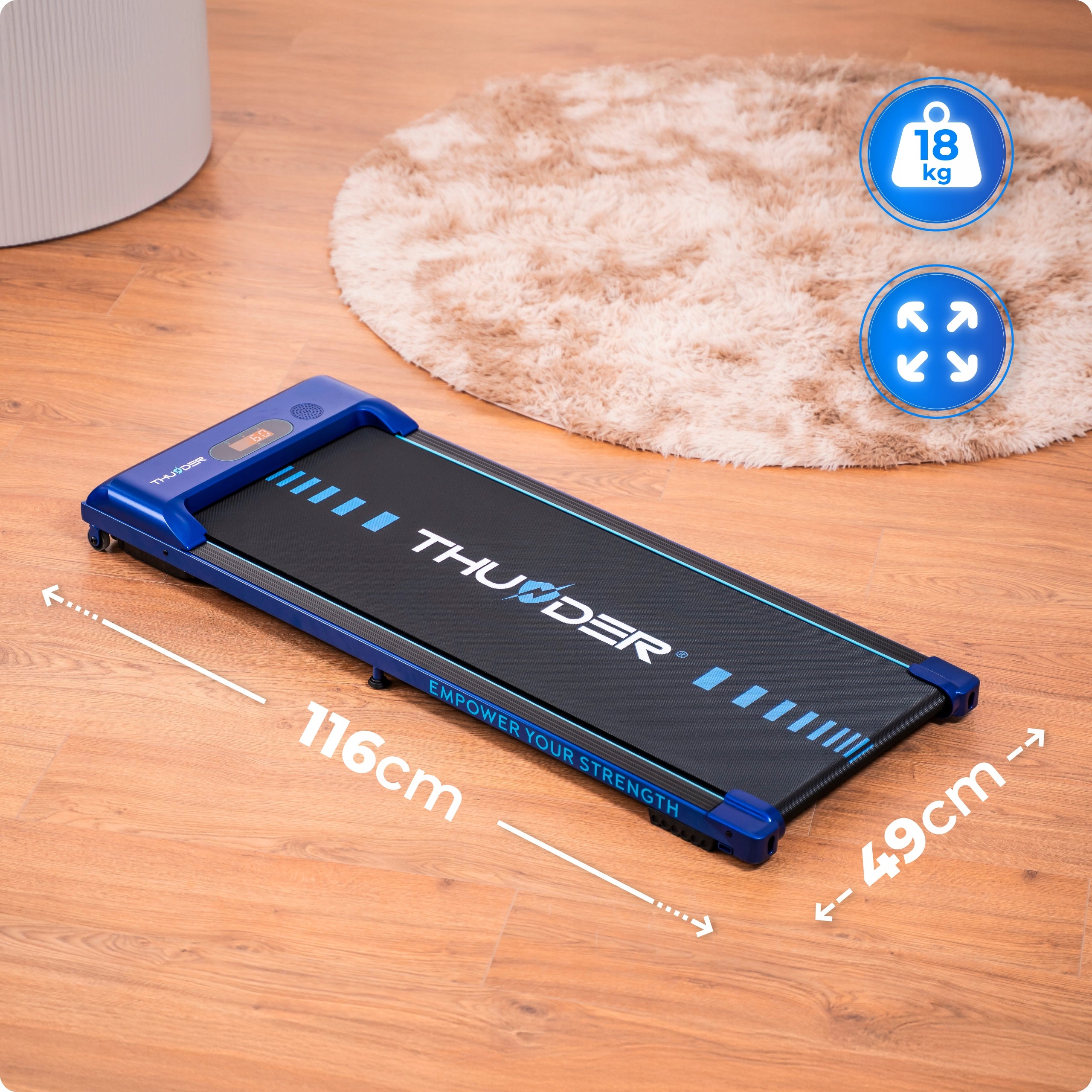 Treadmill walkingpad Thunder under desk 6 km/h 100 kg 1,5 HP LED application Packaging status original