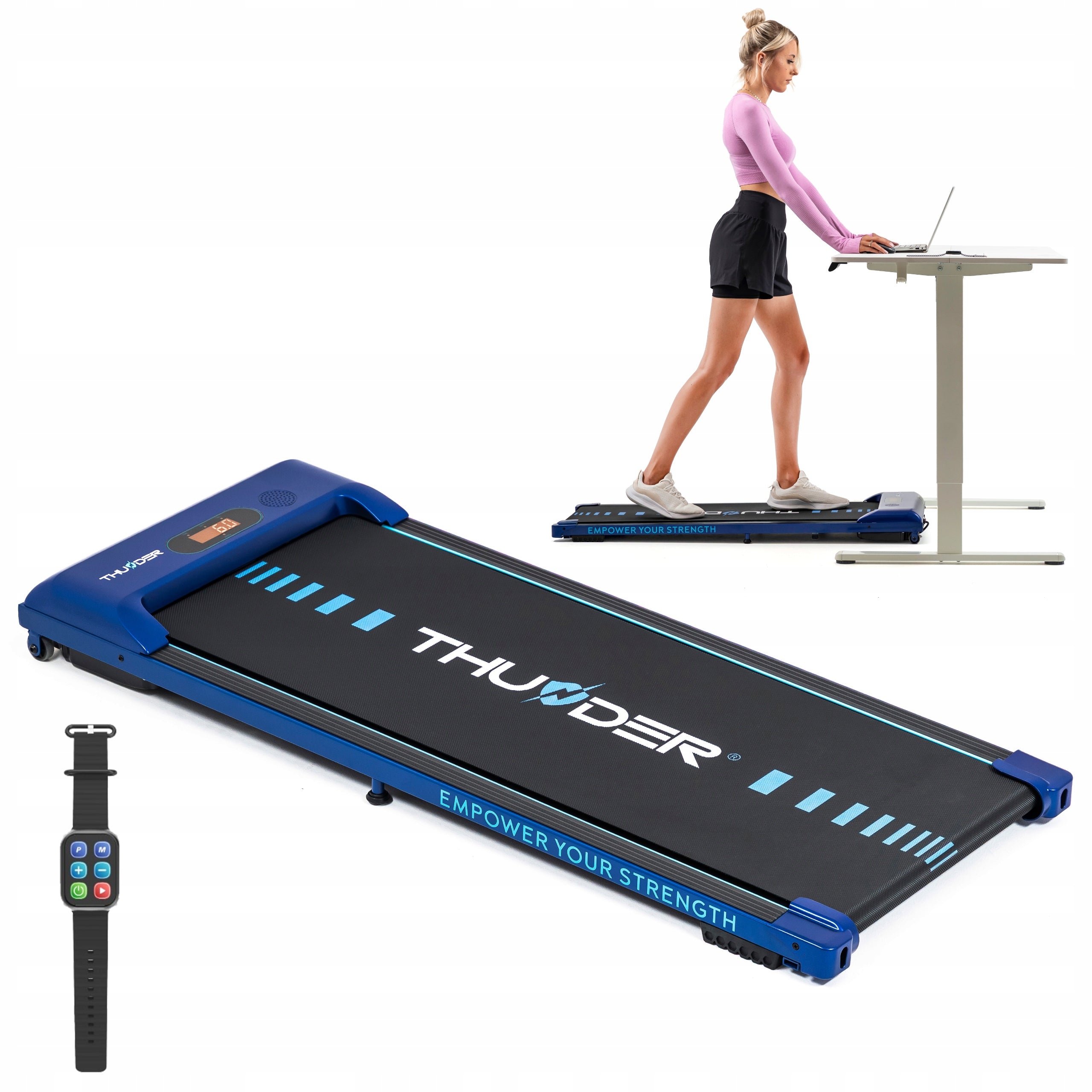 Treadmill walkingpad Thunder under desk 6 km/h 100 kg 1,5 HP LED application