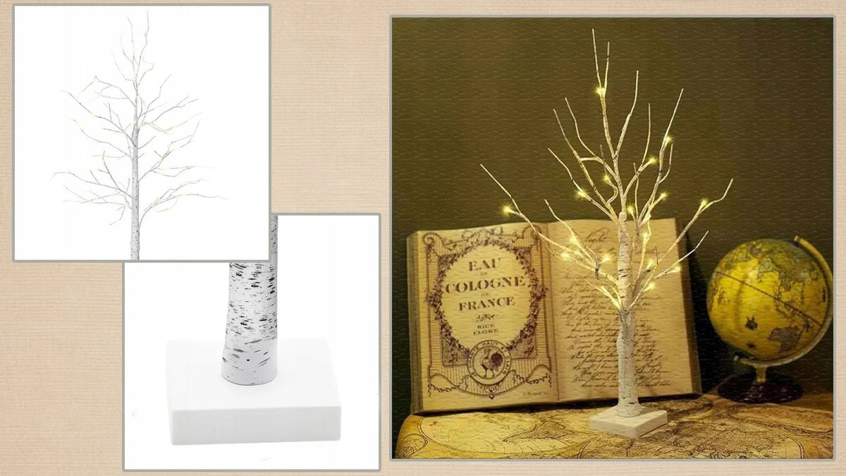 Tree glowing Christmas birch LED 60 cm white network decoration Brand Przydasie.pl