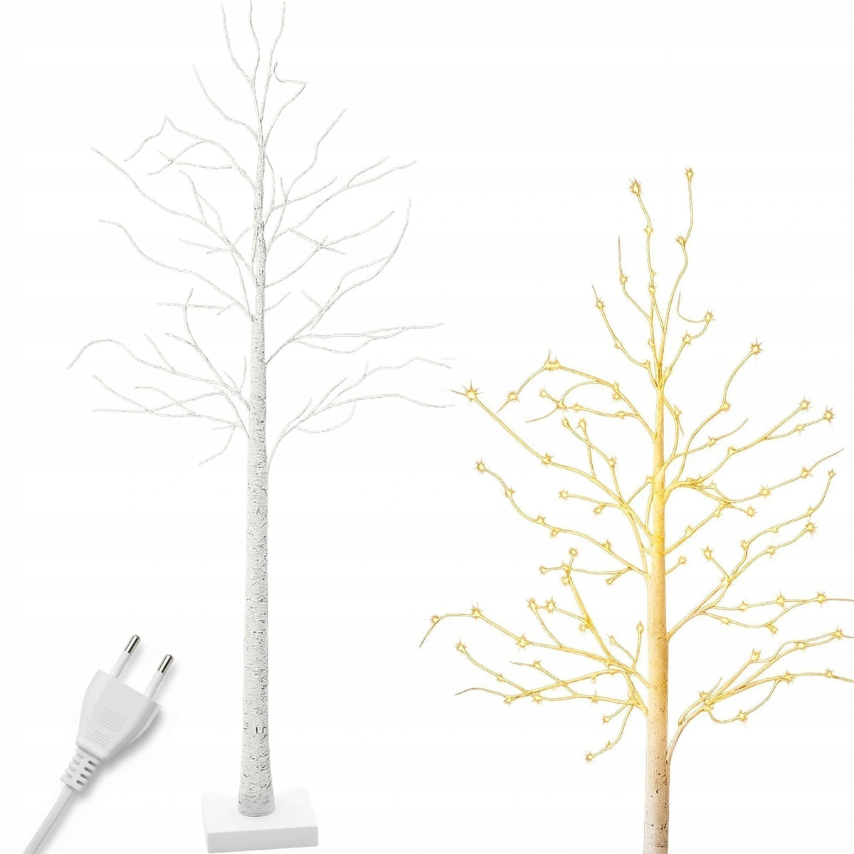 Tree glowing Christmas birch LED 60 cm white network decoration