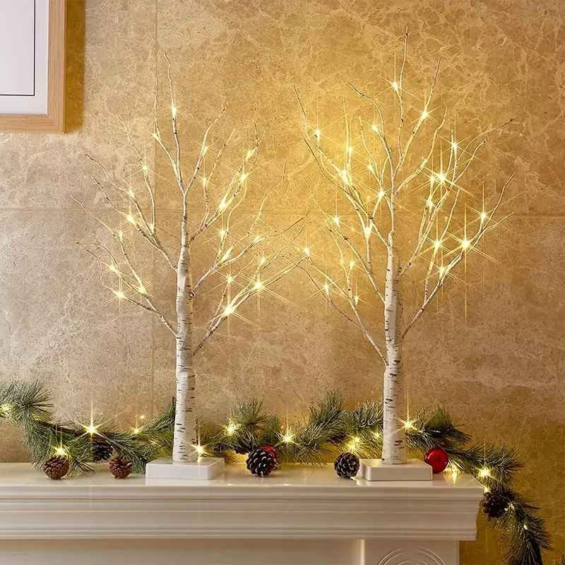 Tree glowing LED 60cm decoration Christmas decorations birch white 24 LEDs Number of lights 21 - 50