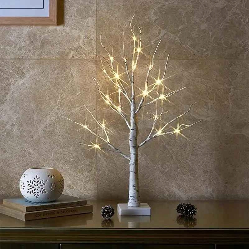 Tree glowing LED 60cm decoration Christmas decorations birch white 24 LEDs
