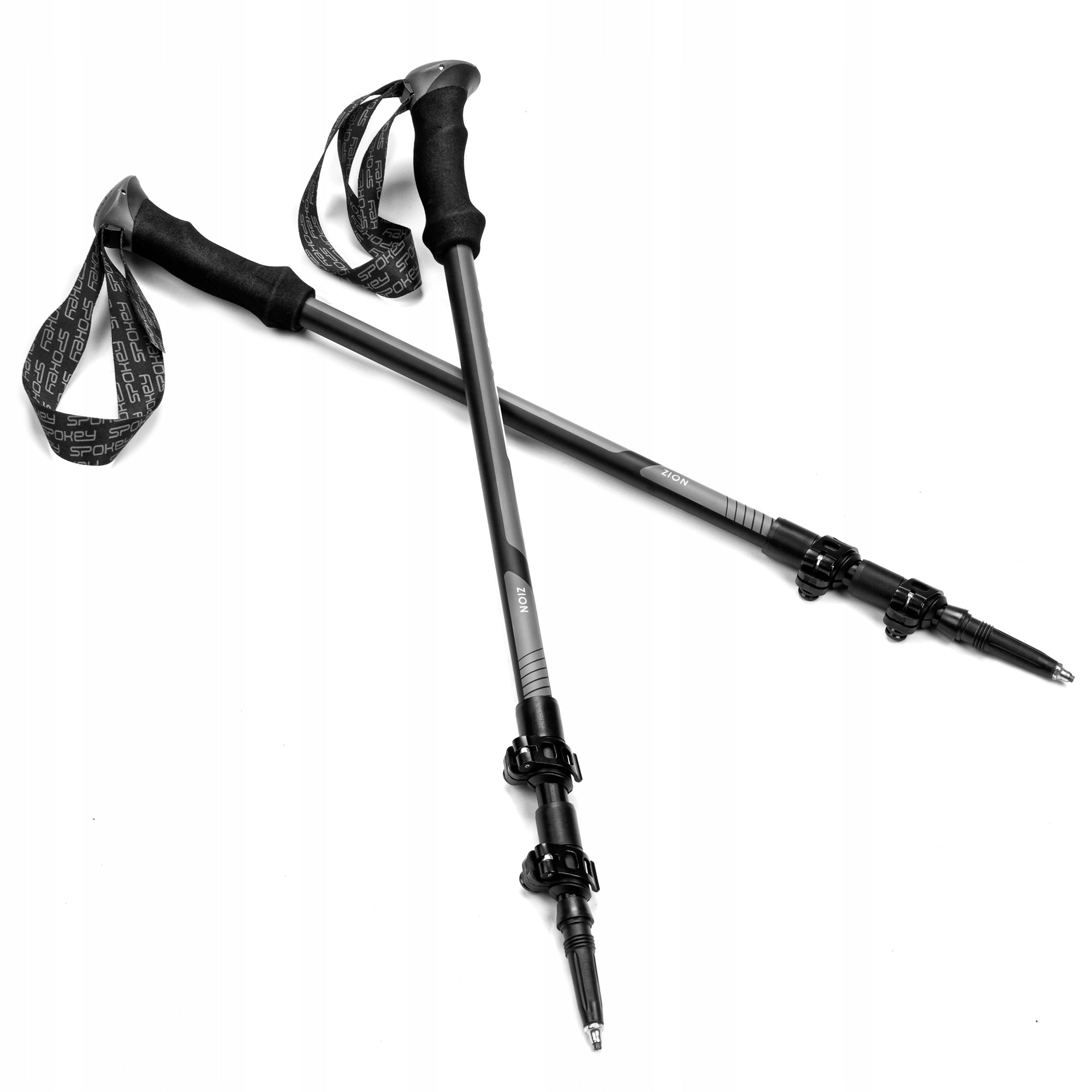 Trekking poles Spokey ZION 105-135 cm adjustable Color gray