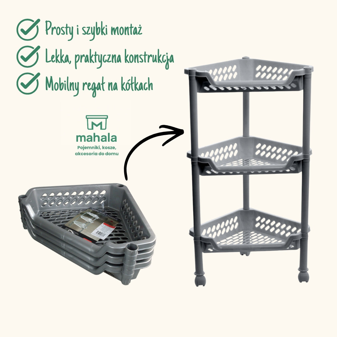 Triangular rack 3x black shelf for boxing stables for equestrian accessories Manufacturer code 1252