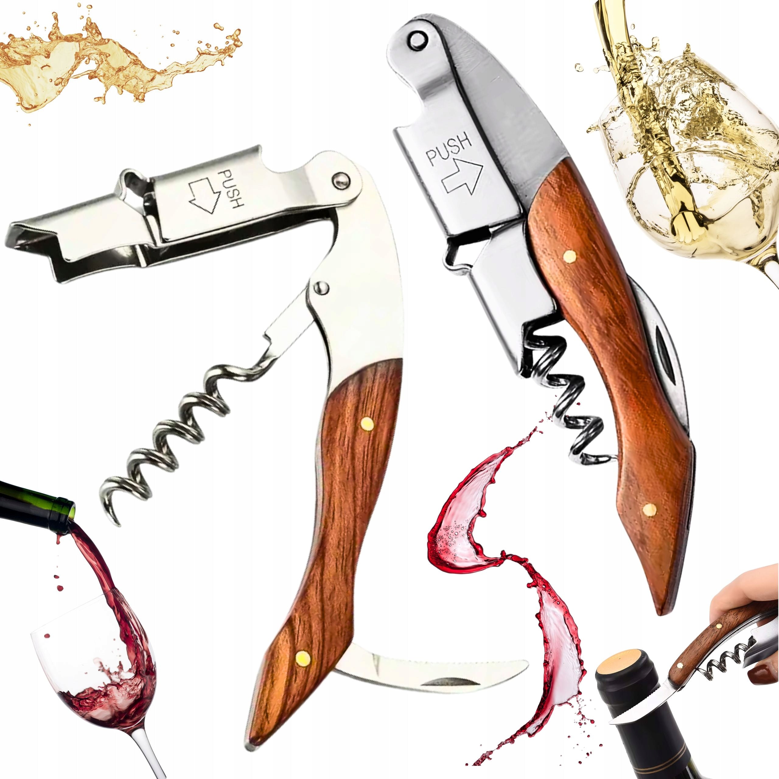 Tribune Elegant Wine Opener Corkscrew Bartending Exotic Wood