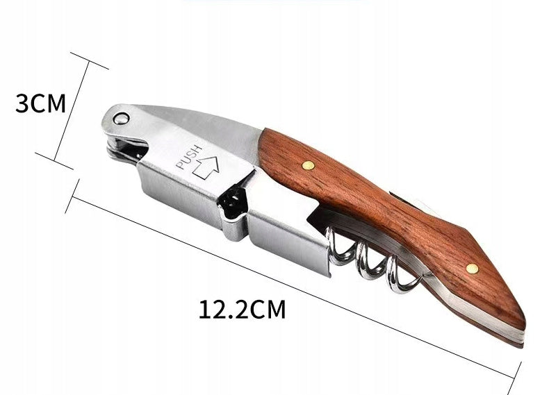 Tribune Elegant Wine Opener Corkscrew - Exotic Wood Bartender's Tool