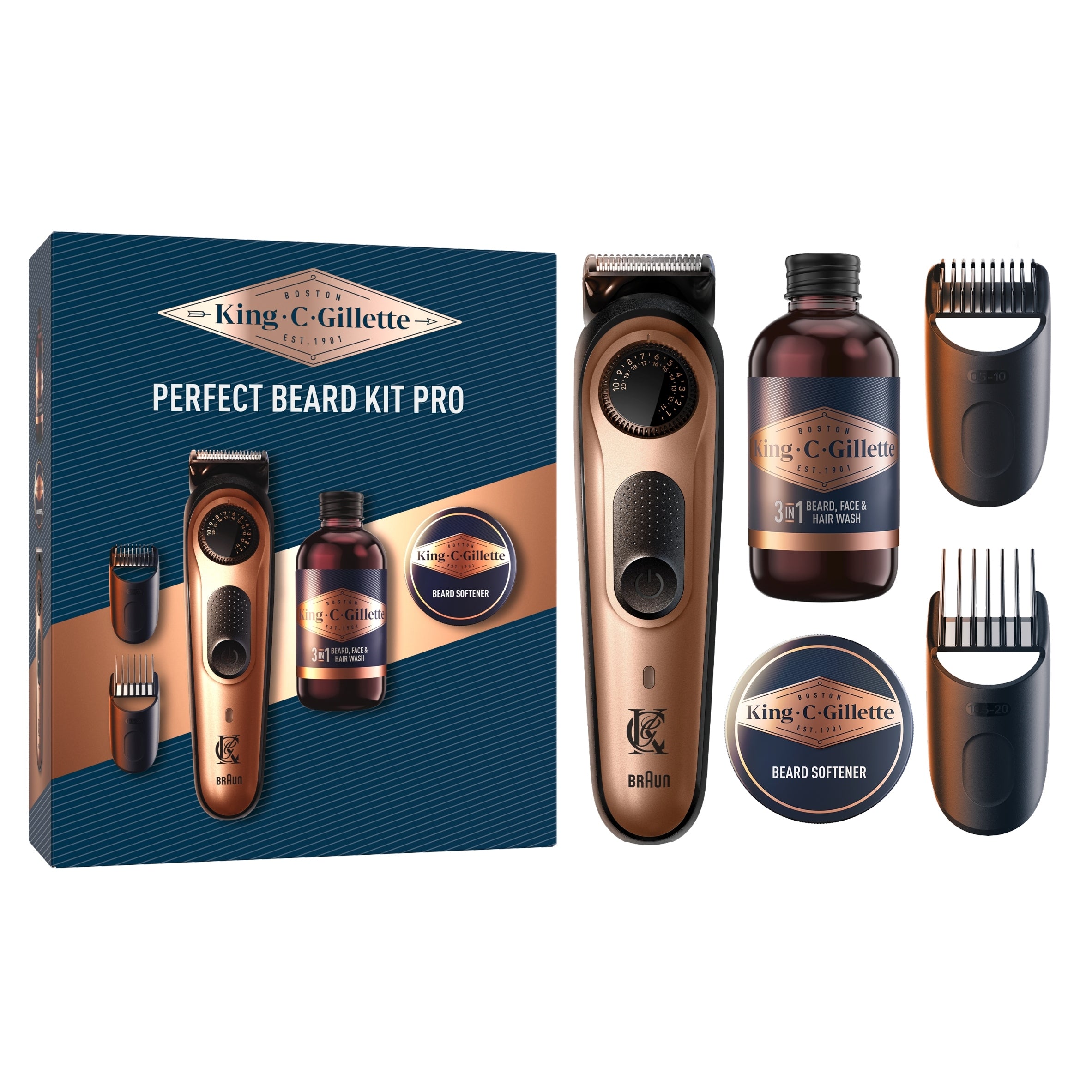 Trimmer Hair Clipper Gillette King C Pro Ultimate 3in1-Metalblade Packaging status original