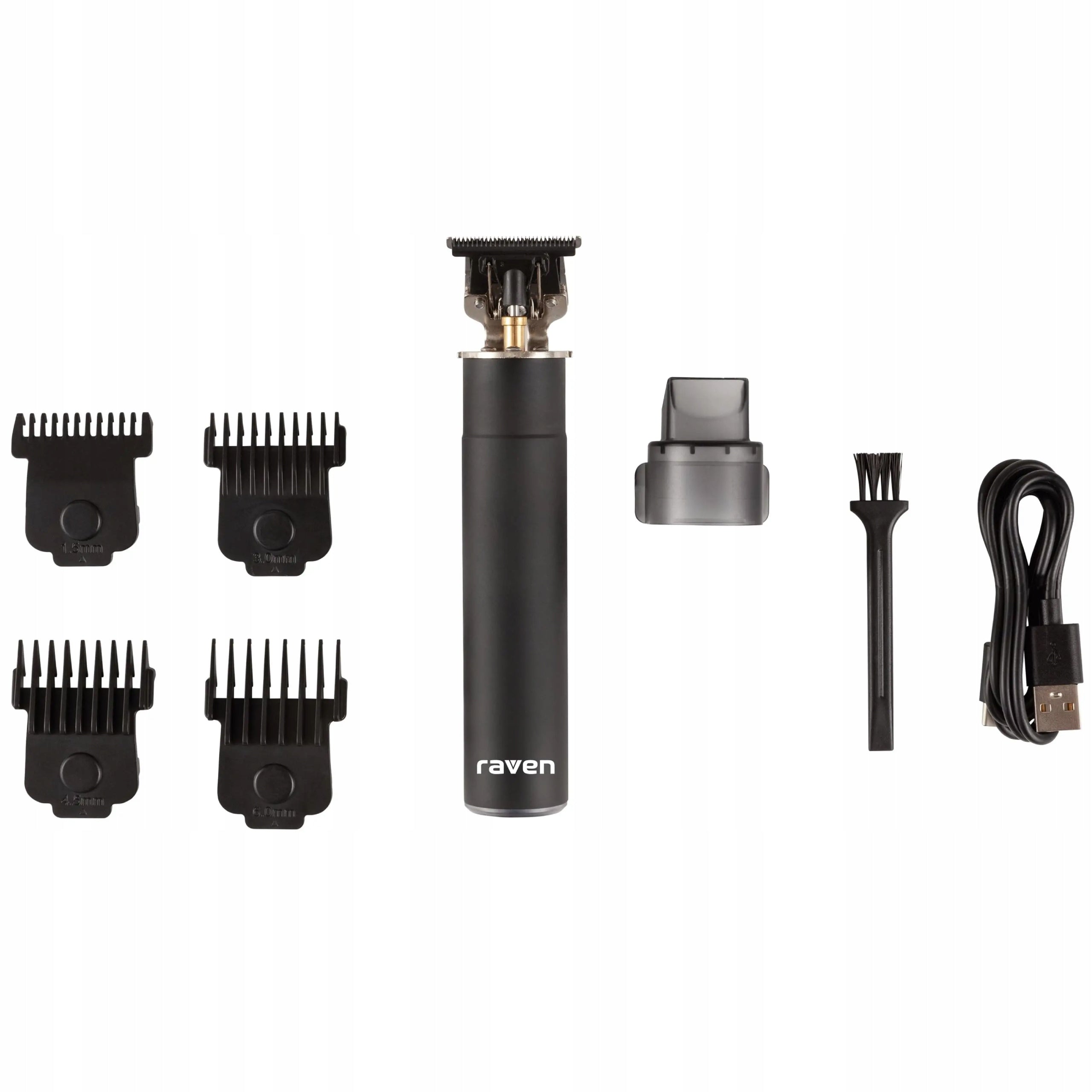 Trimmer Raven EST005 4 magnetic caps 150min IPX6 USB oil + brush