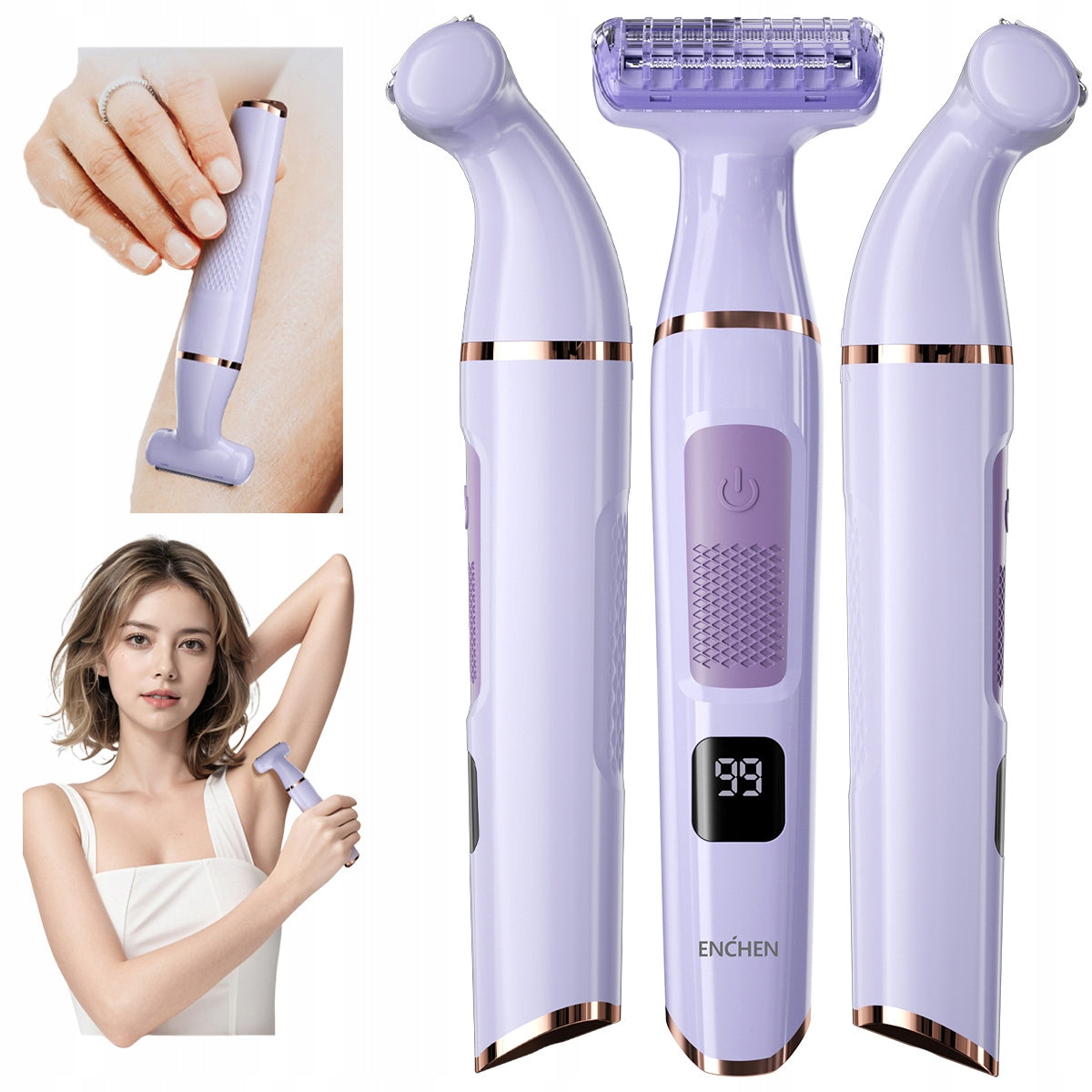 Trimmer Women's Bikini Clipper Armpit Leg USB-C ENCHEN A1