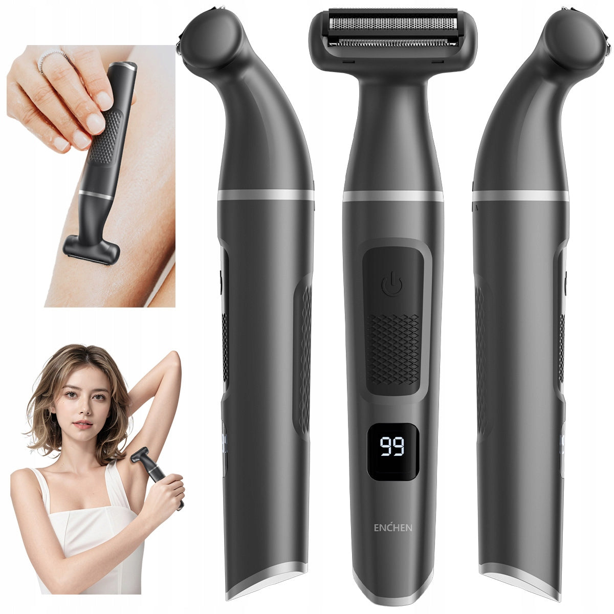 Trimmer Women's Bikini Clipper Armpit Leg USB-C ENCHEN A1