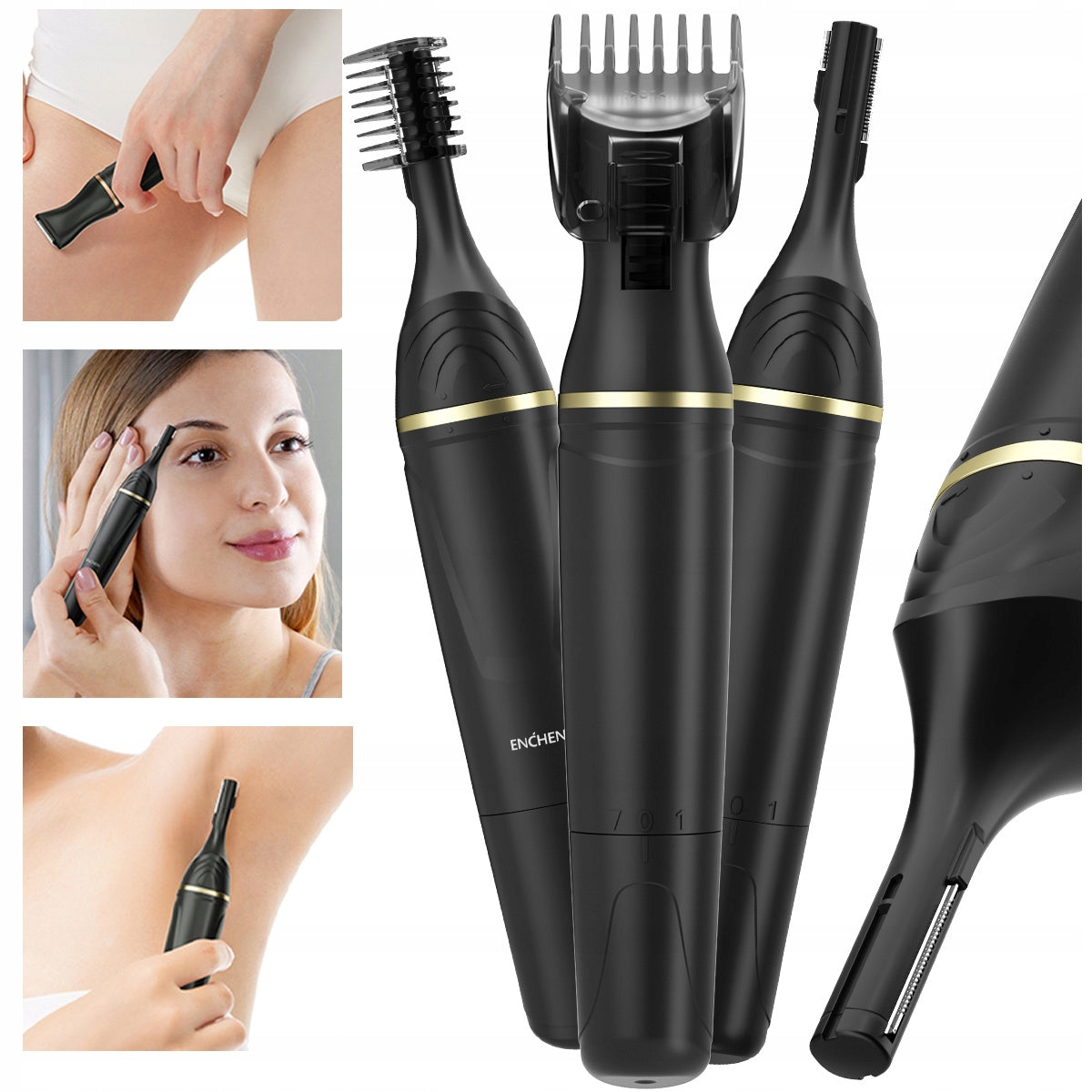 Trimmer Women's Bikini Clipper Eyebrow Armpit Legs ENCHEN MOCHA D