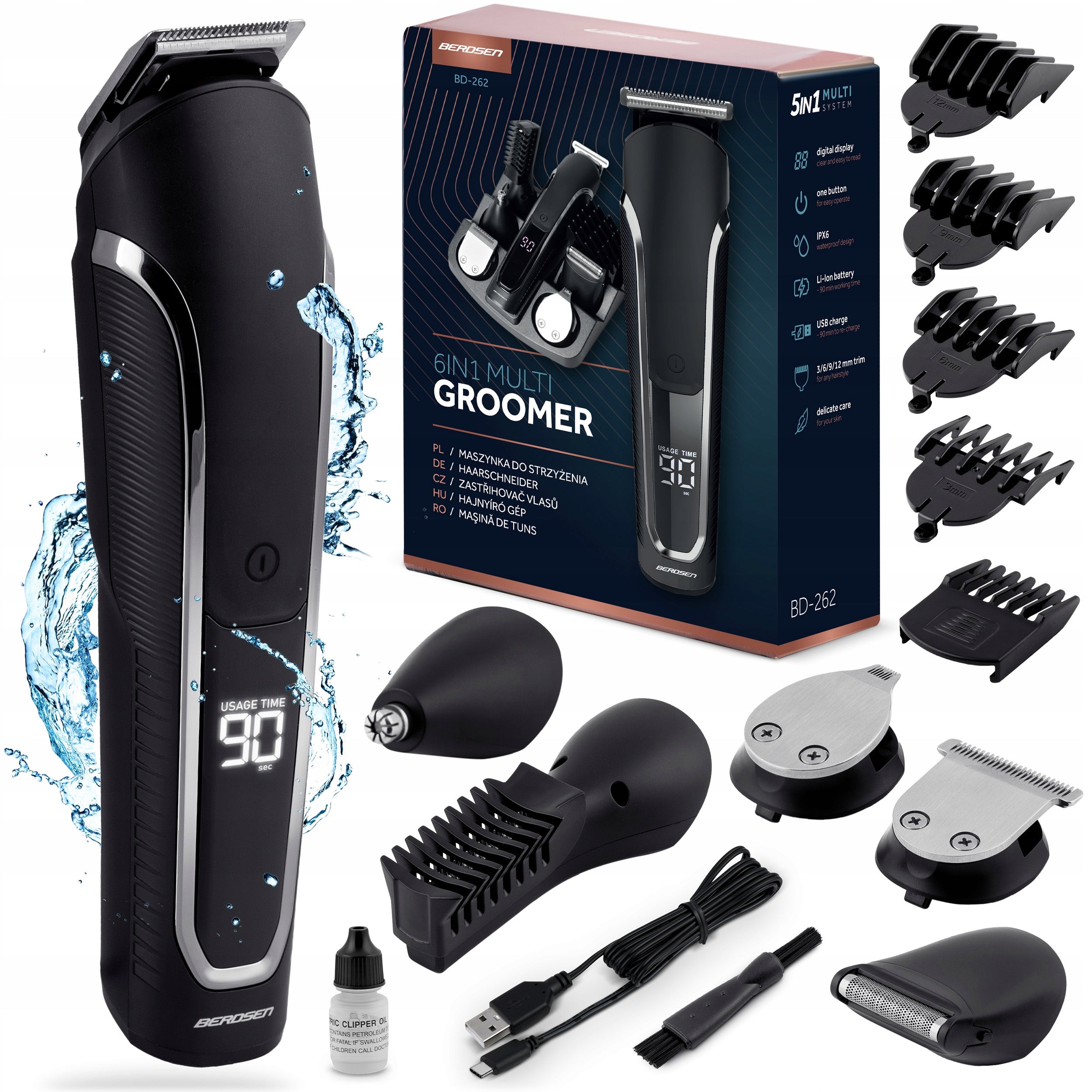 Trimmer shaver beard shaver 6in1 Berdsen