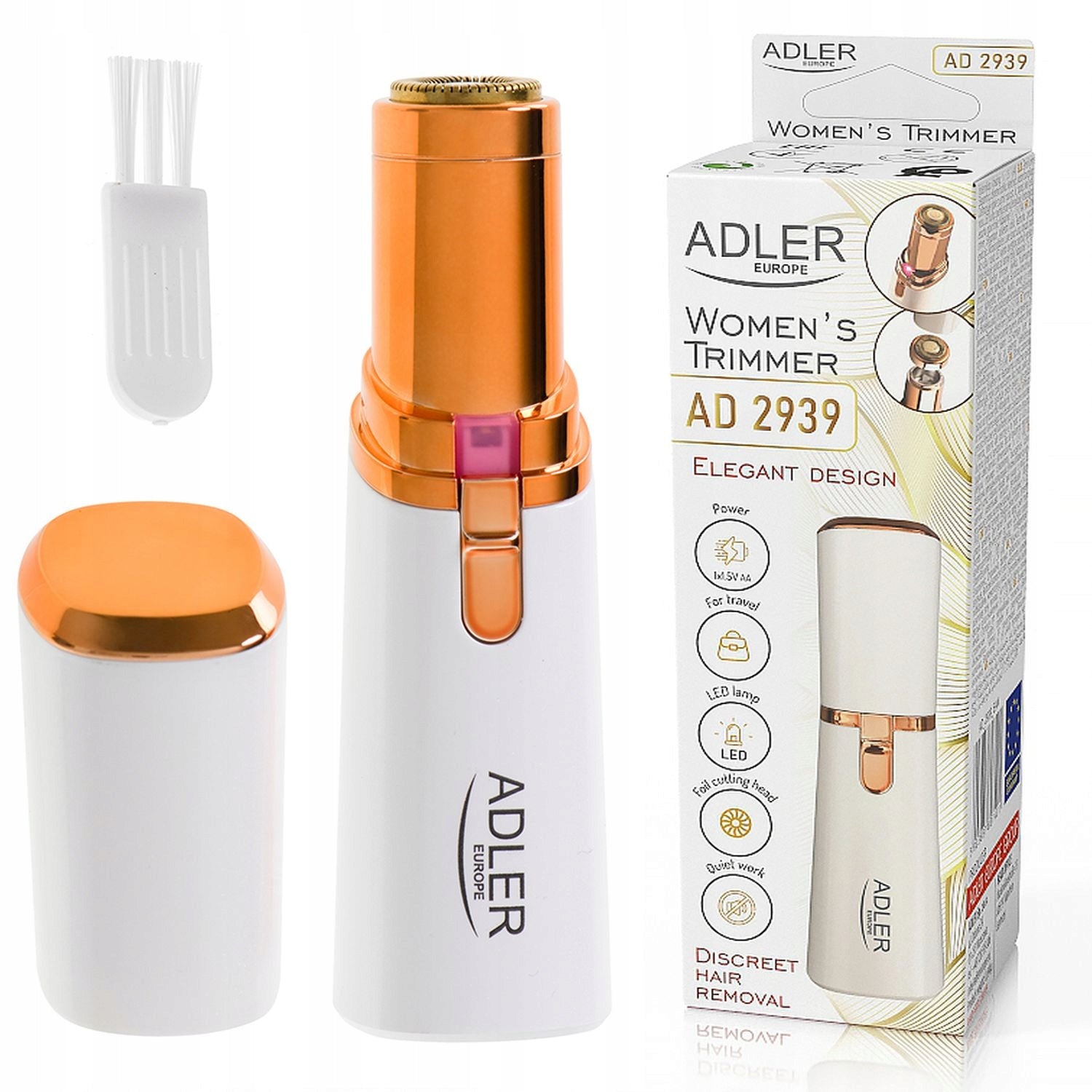 Trimmer women's lipstick painless hair removal lips cheeks ears nose
