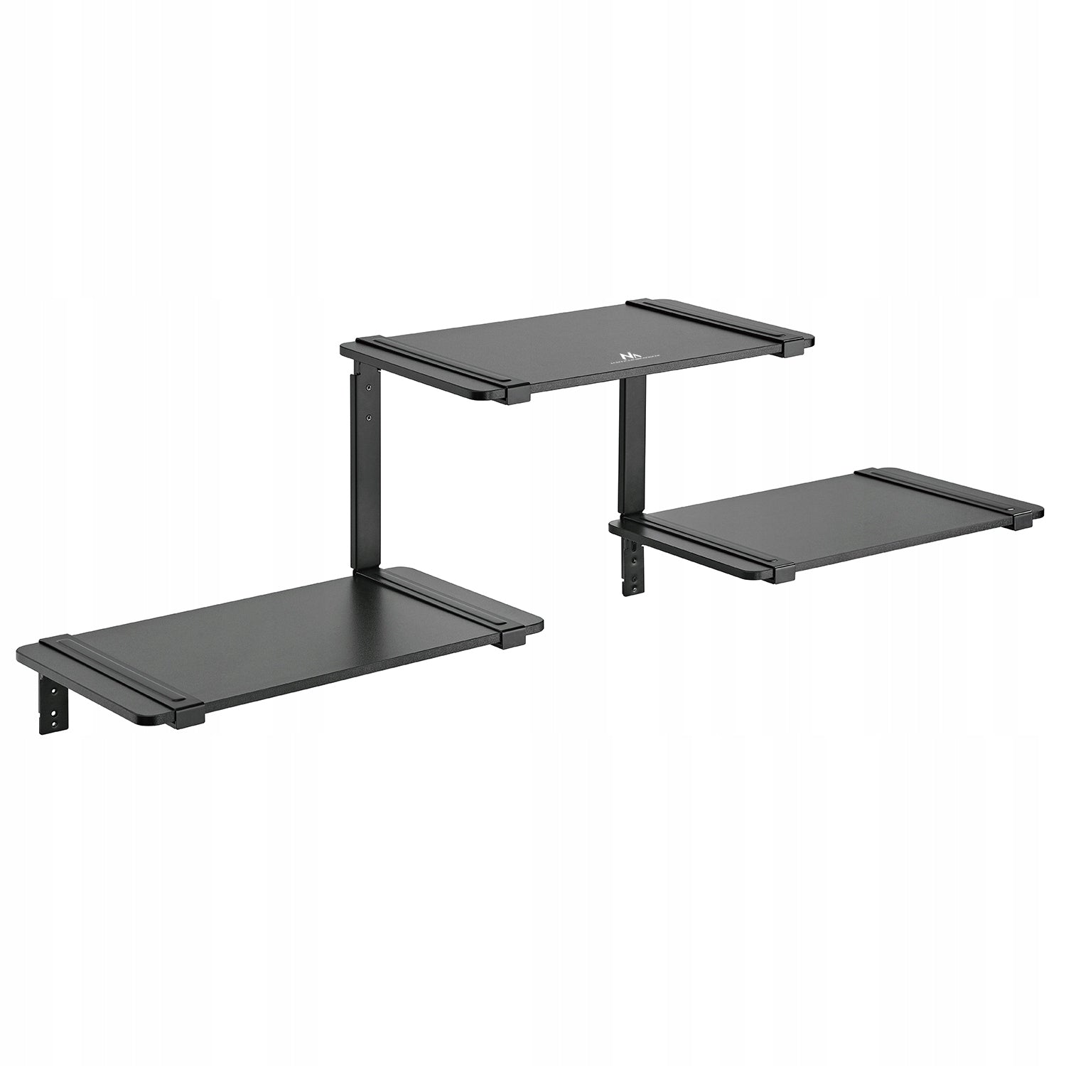 Triple wall shelf RTV modular design black 3x10kg three-level