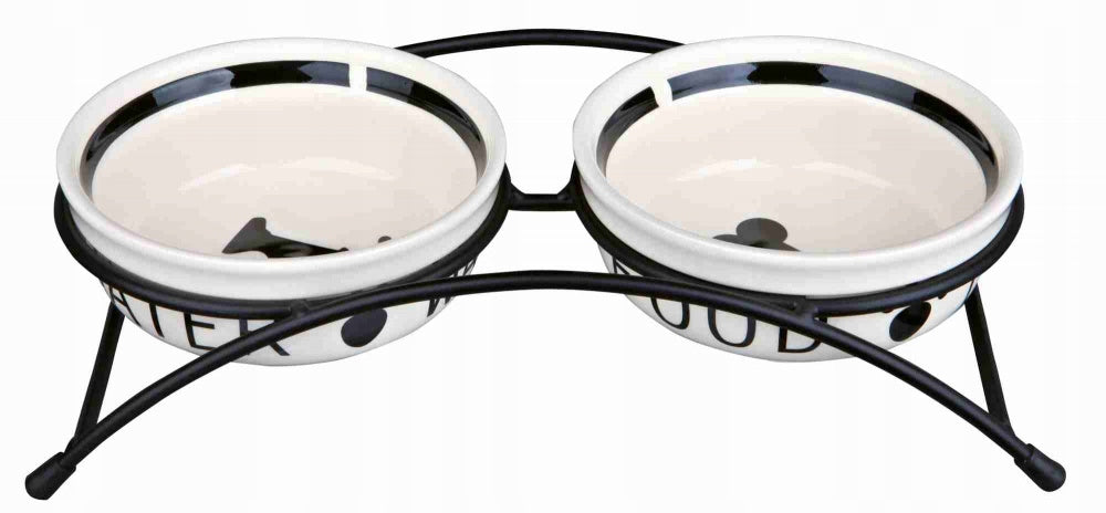 Trixie Ceramic Bowl Set for Dog Eat on Feet + Stand 0,25l / 13 cm