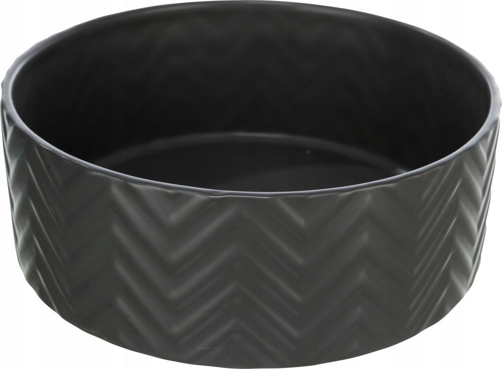 Trixie Durable Ceramic Dog or Cat Bowl 1,6 l ⌀ 20 cm Black