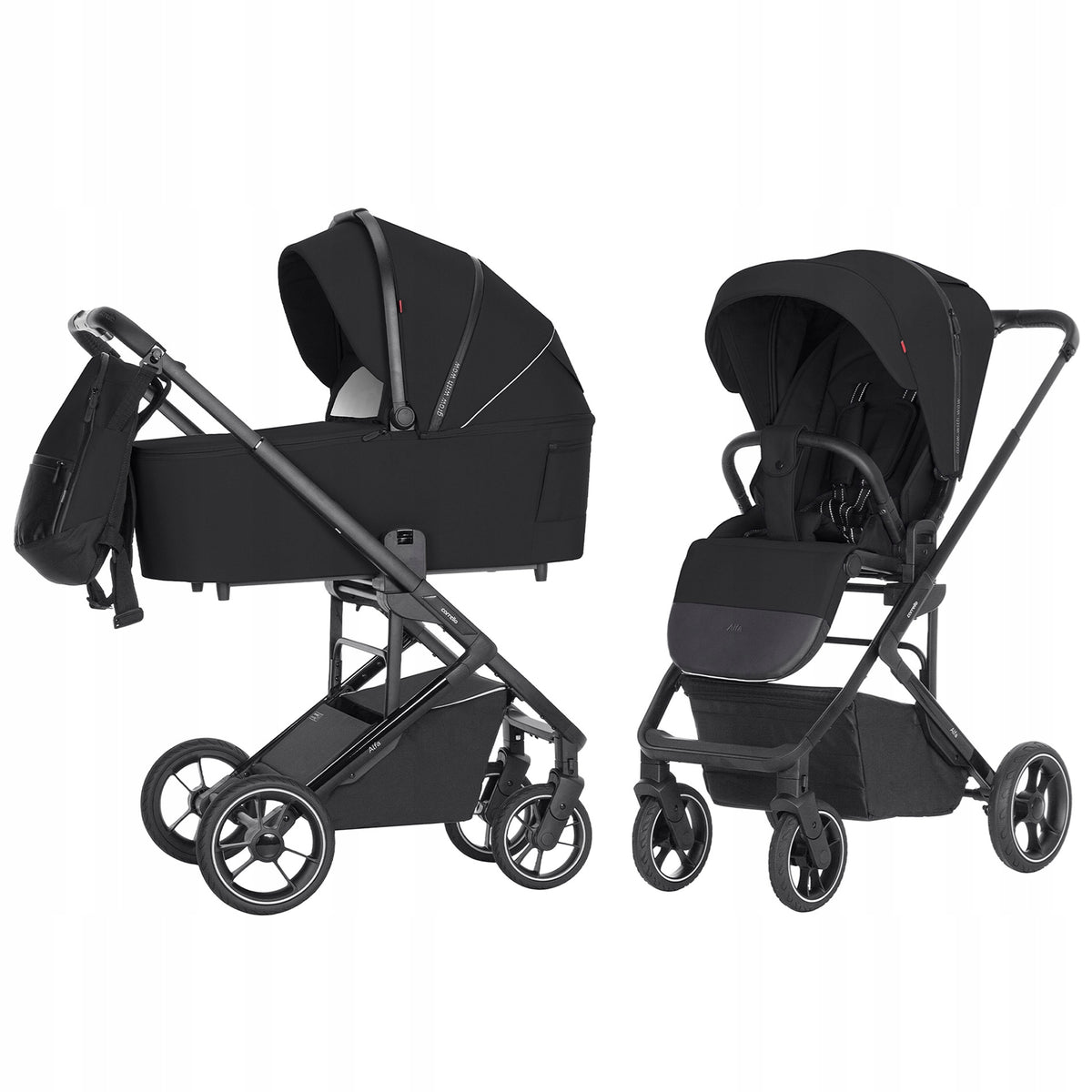 Trolley 2in1 Carrello Alfa CRL-6507 Midnight Black + MEGA Adapters