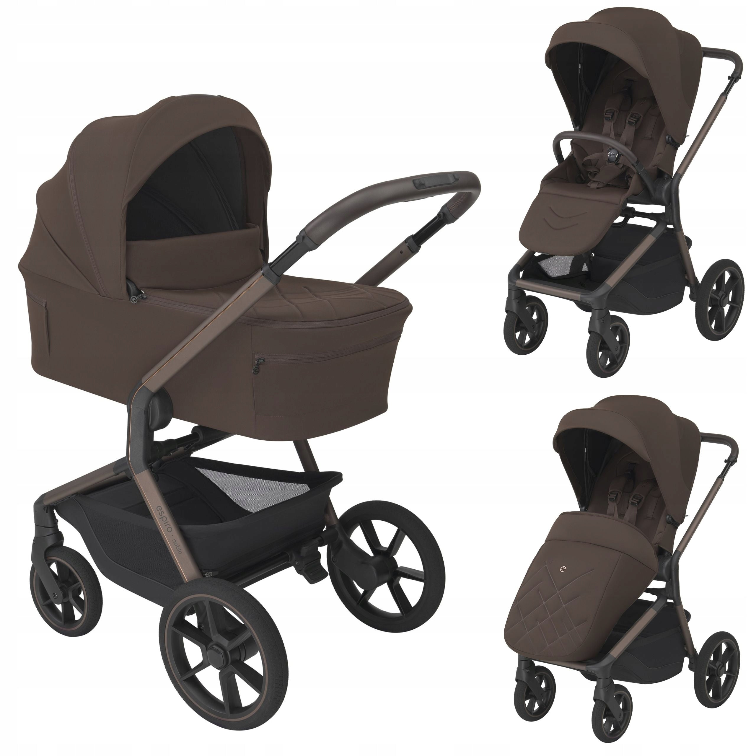 Trolley 2in1 Espiro Noble Espiro NOBLE 18 UMBRA Folding Gondola Chocolate