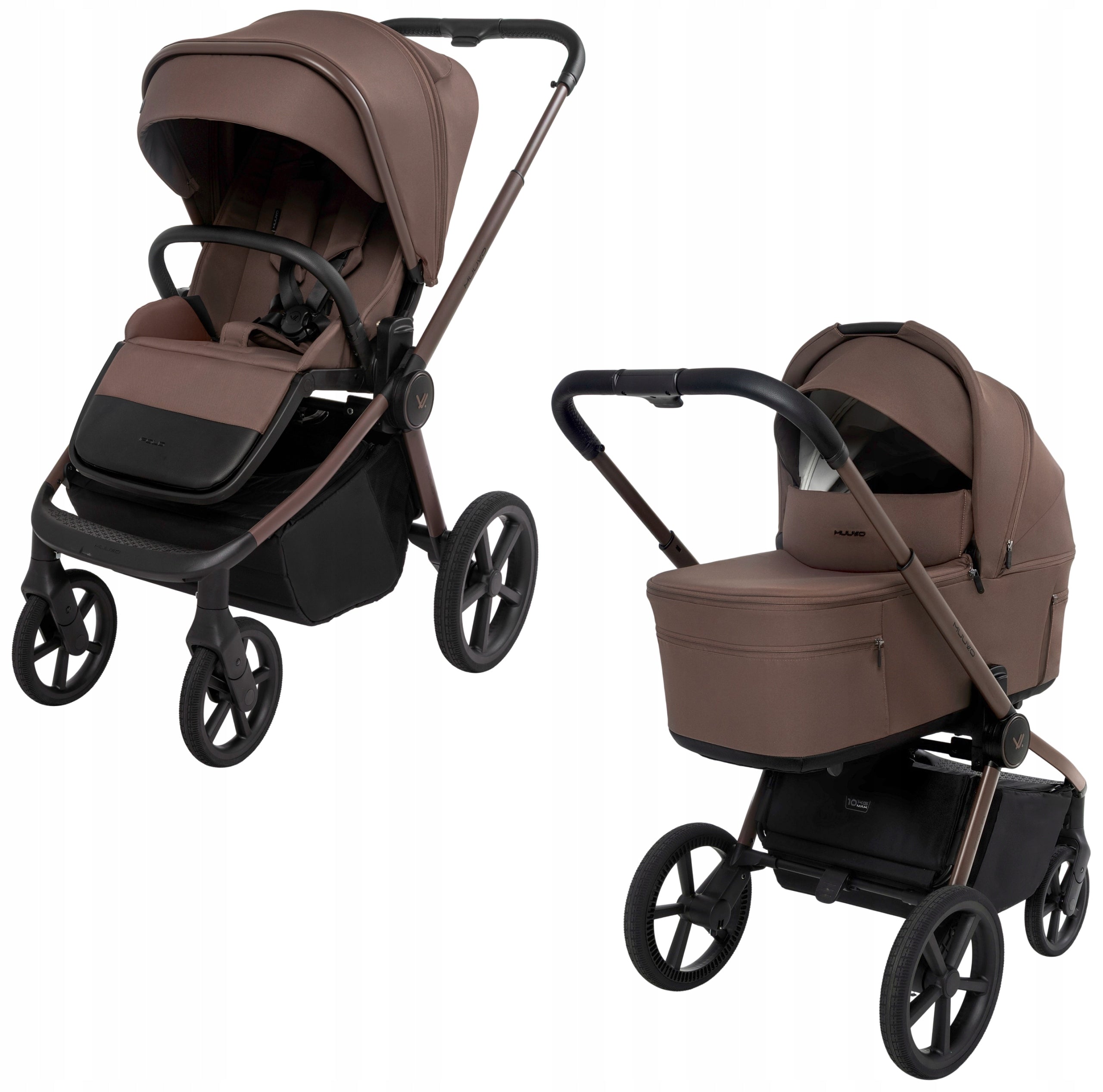 Trolley 2in1 Muuvo Fold Dark Chocolate + car seat adapters Manufacturer code 5904261051106