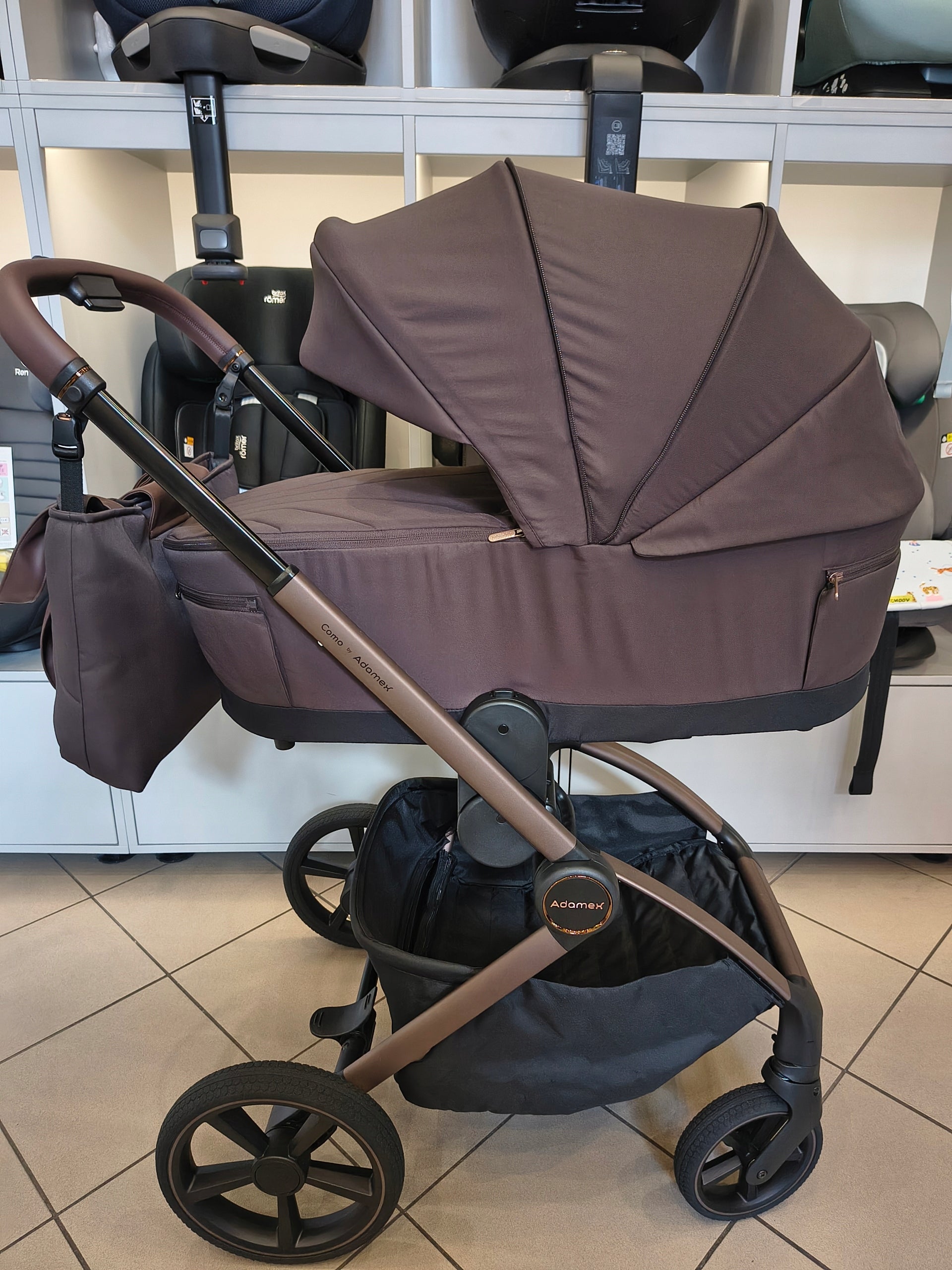 Trolley 2in1 front rear ADAMEX COMO CHOCOLATE BROWN folding gondola Manufacturer code 5903719044950