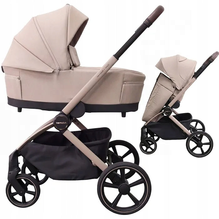 Trolley 2in1 front rear ADAMEX COMO NATURE LATTE folding gondola