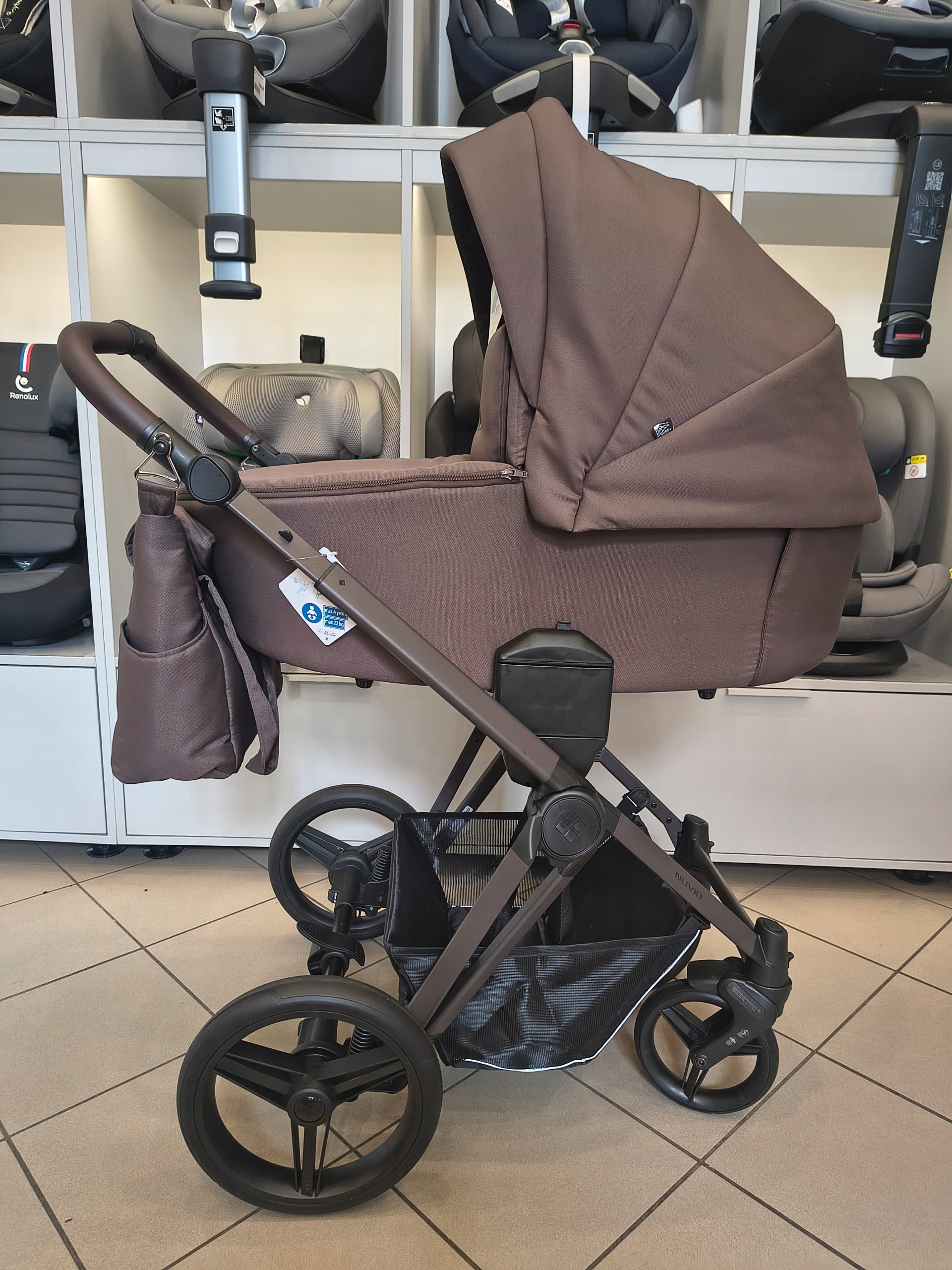 Trolley 2in1 front rear BEBETTO Nuvio 03 Brown chocolate Manufacturer code 5901497118931