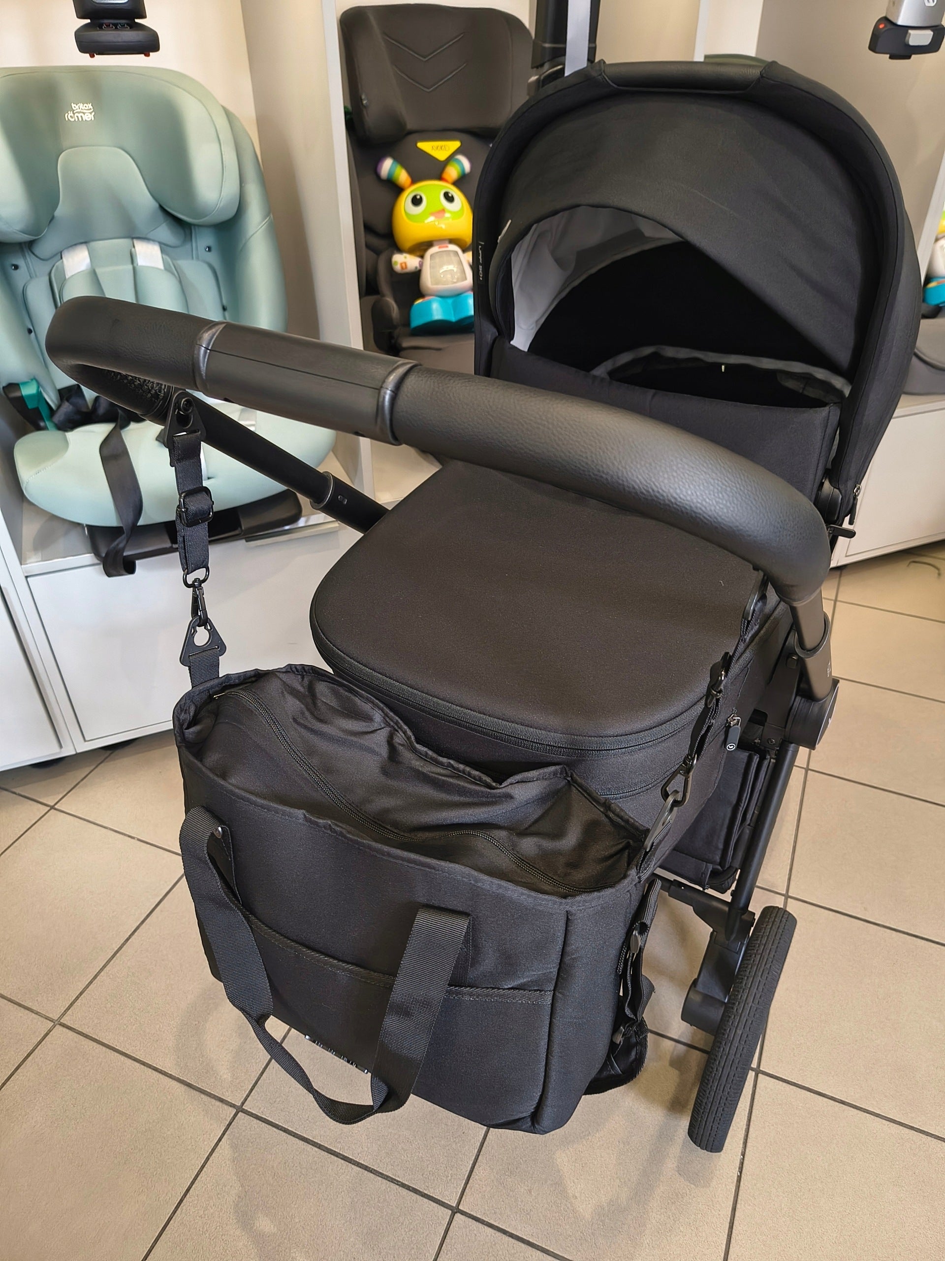 Trolley 2in1 front rear MUUVO Fold Classic Black folding gondola Brand Muuvo