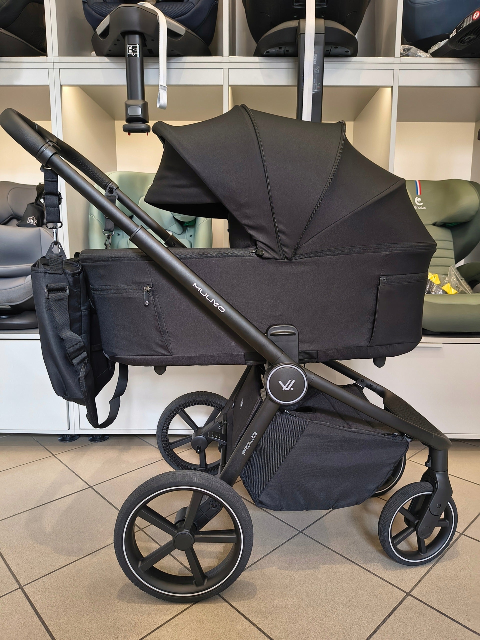 Trolley 2in1 front rear MUUVO Fold Classic Black folding gondola Manufacturer code 5904261051083