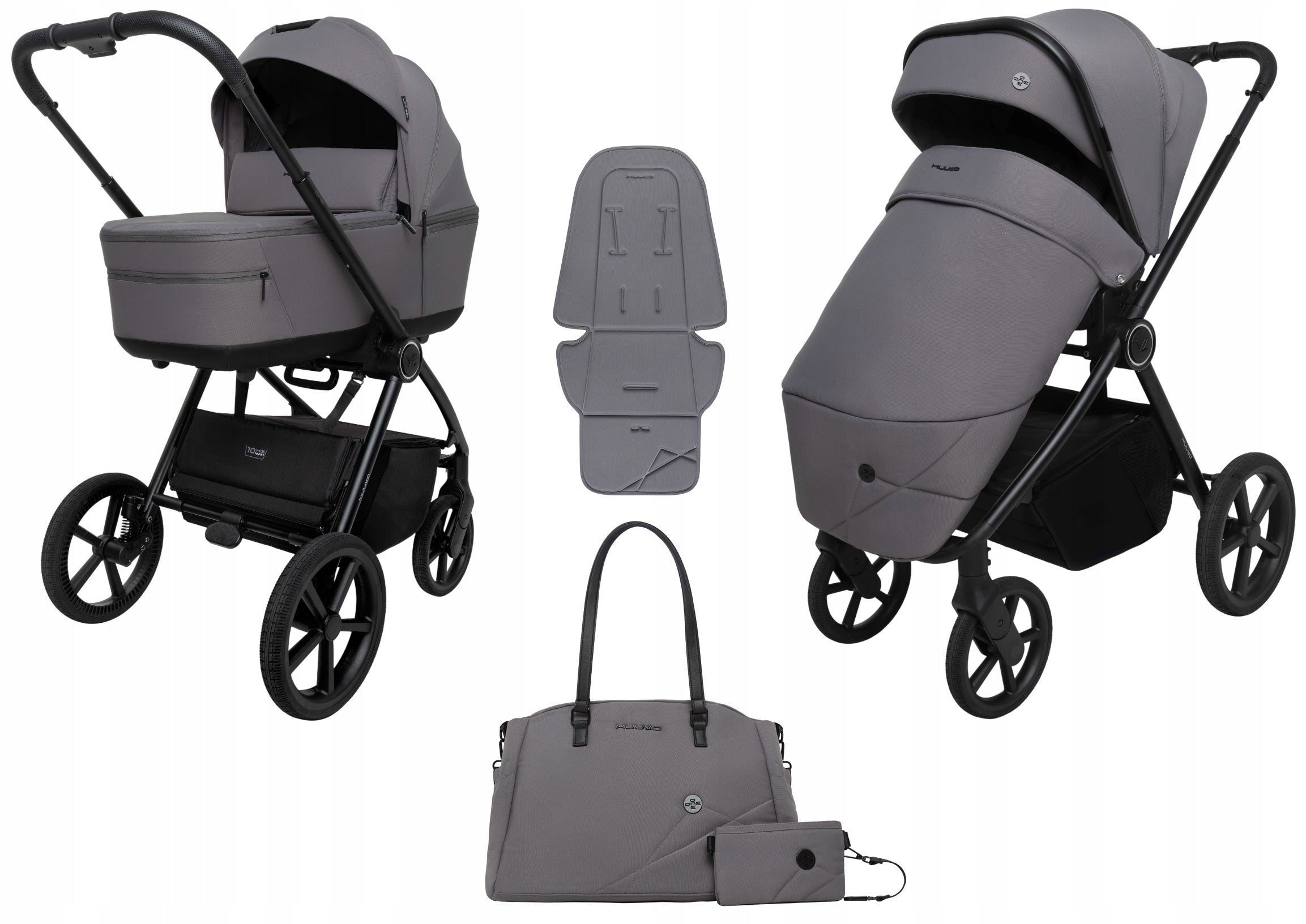 Trolley 2in1 front rear MUUVO ONE Gris
