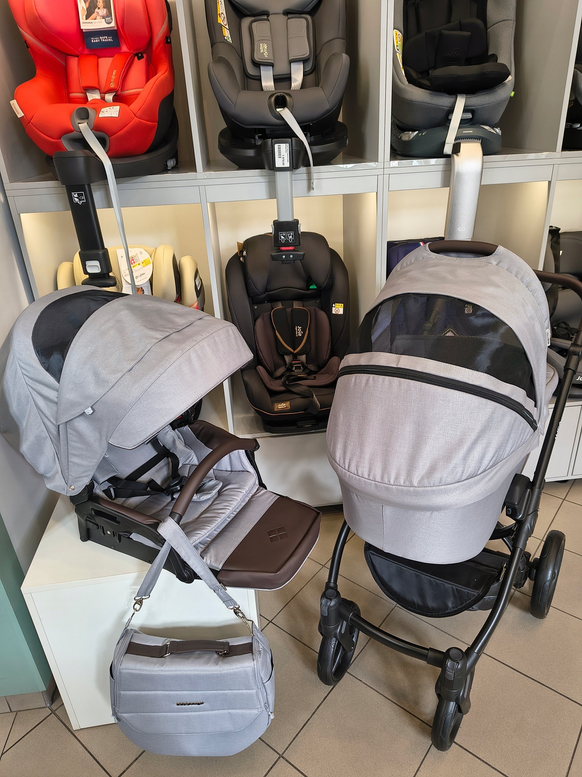 Trolley 2in1front rear BEBETTO LUCA New 35 Black Brand Bebetto