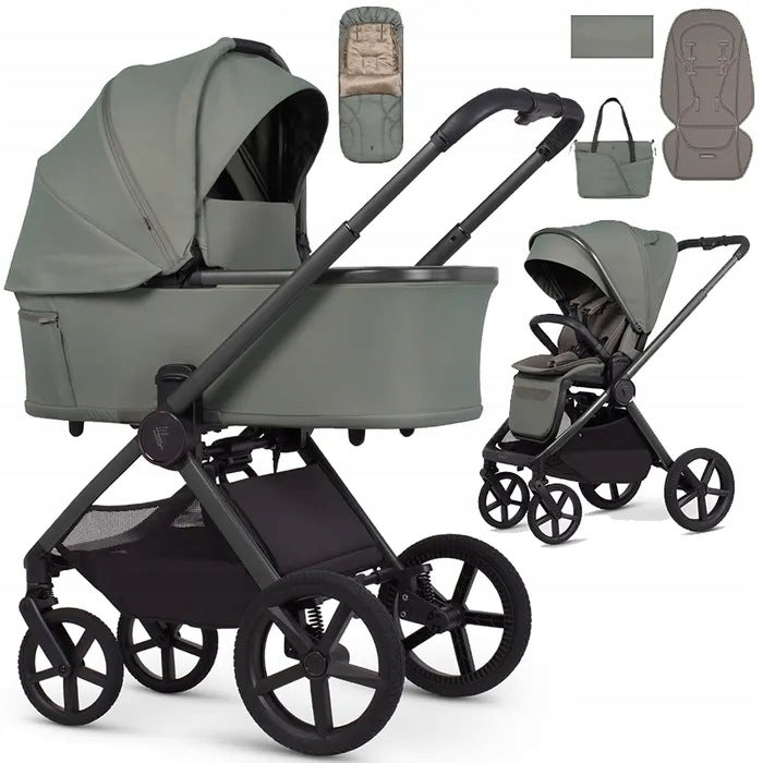 Trolley 2in1front rear Venicci Upline 3 Aloe folding gondola