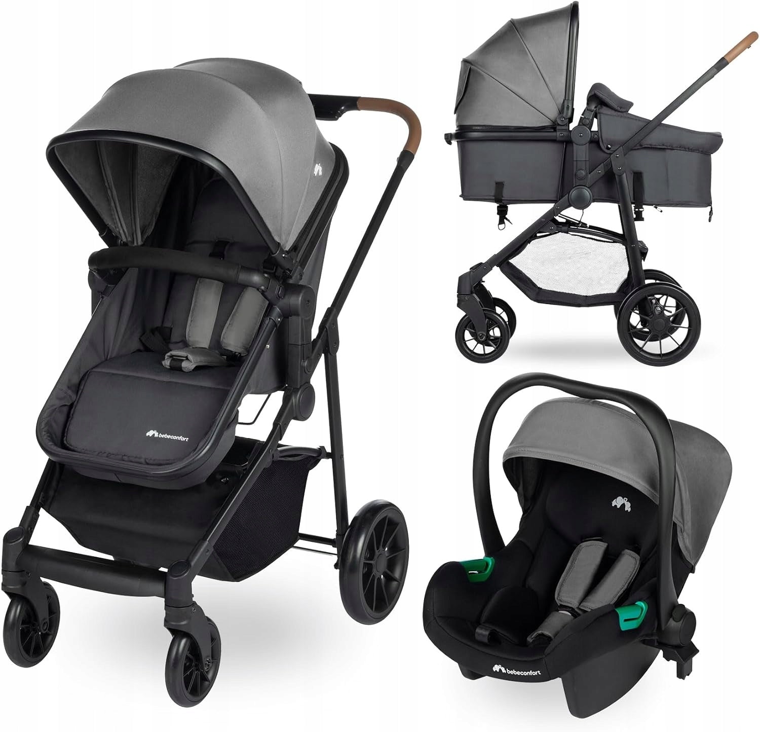 Trolley 3in1 Bebeconfort HAZE TRIO multifunctional Tinted Stone