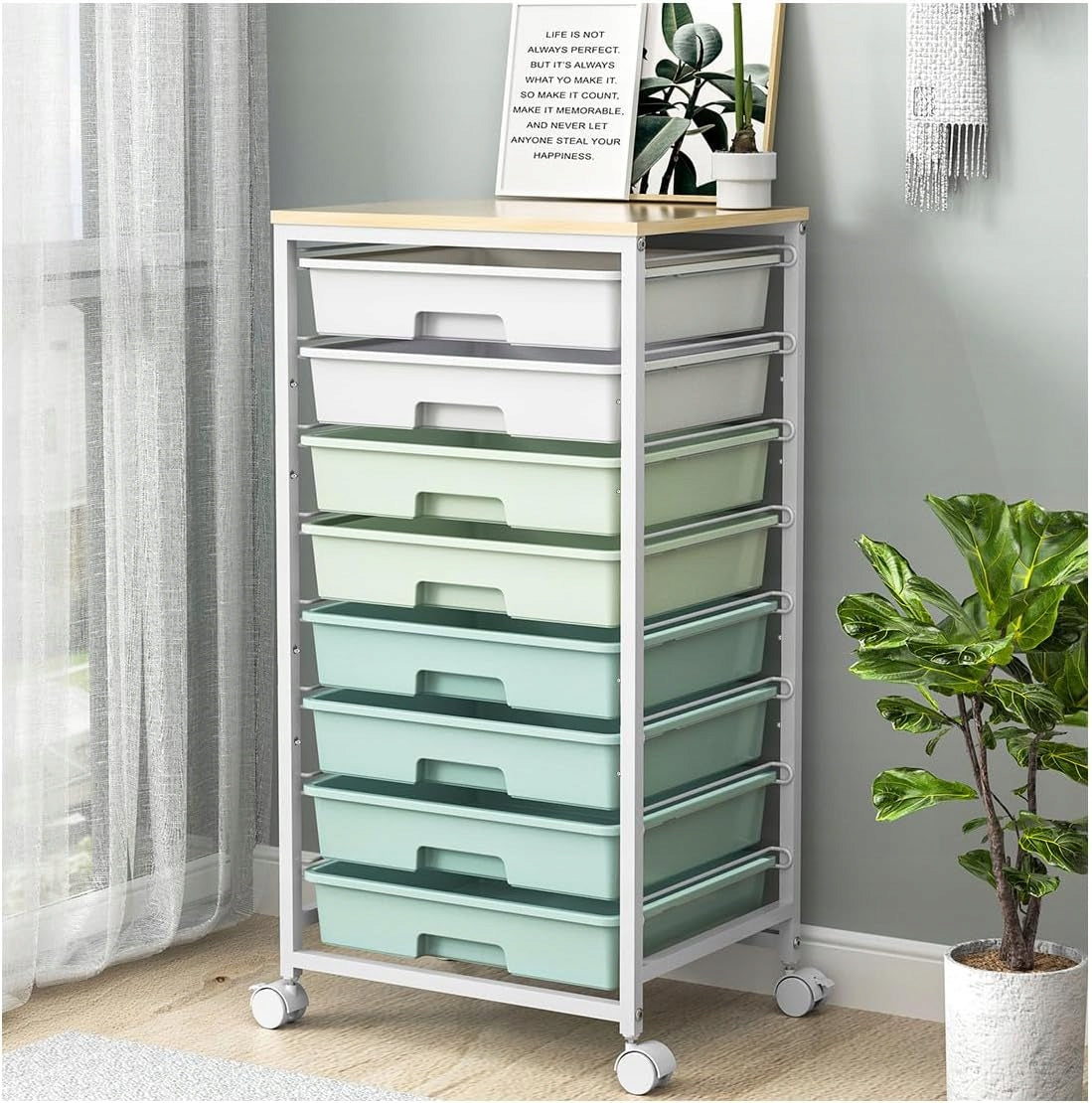 Trolley BOOKCASE with drawers CIRCLES wooden top bathroom children's kitchen Manufacturer code 3434546