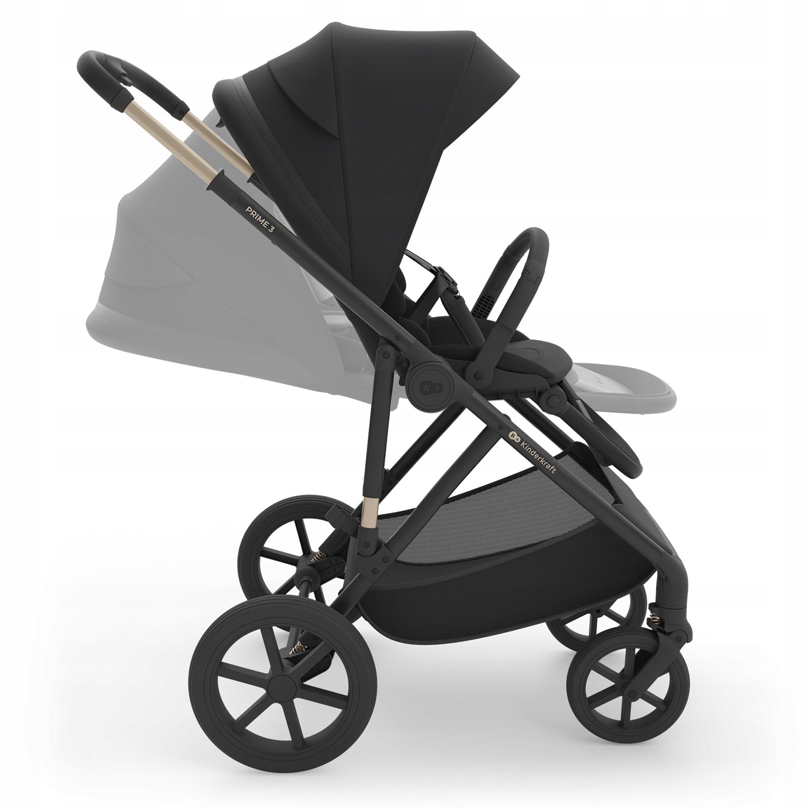 Trolley Multifunctional 3in1 Kinderkraft PRIME 3 Stroller Gondola Seat Manufacturer code KSPRIM03BLK3000