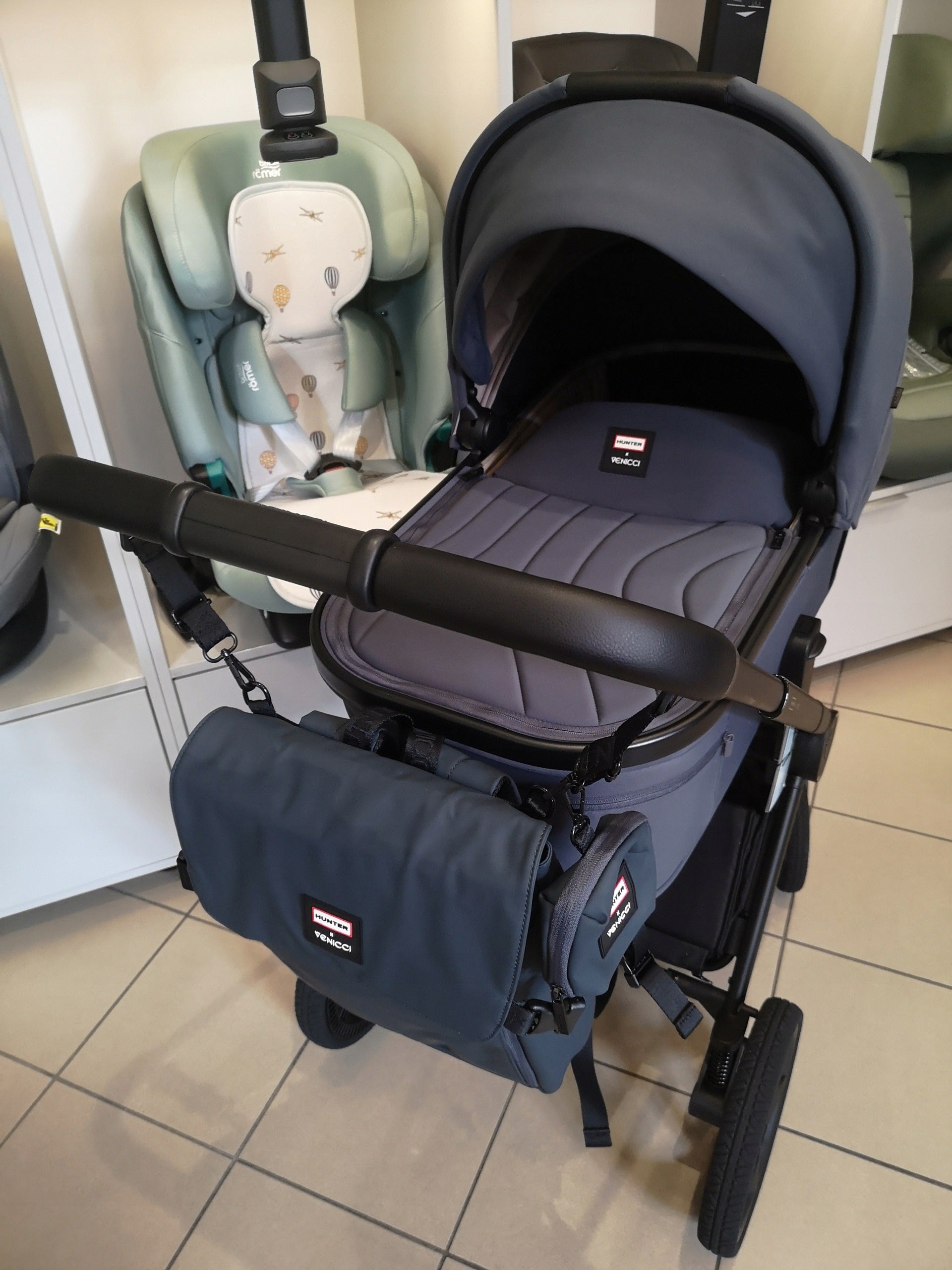 Trolley front rear Venicci UPline 3 Hunter baby 2in1 navy folding gondola Brand Venicci