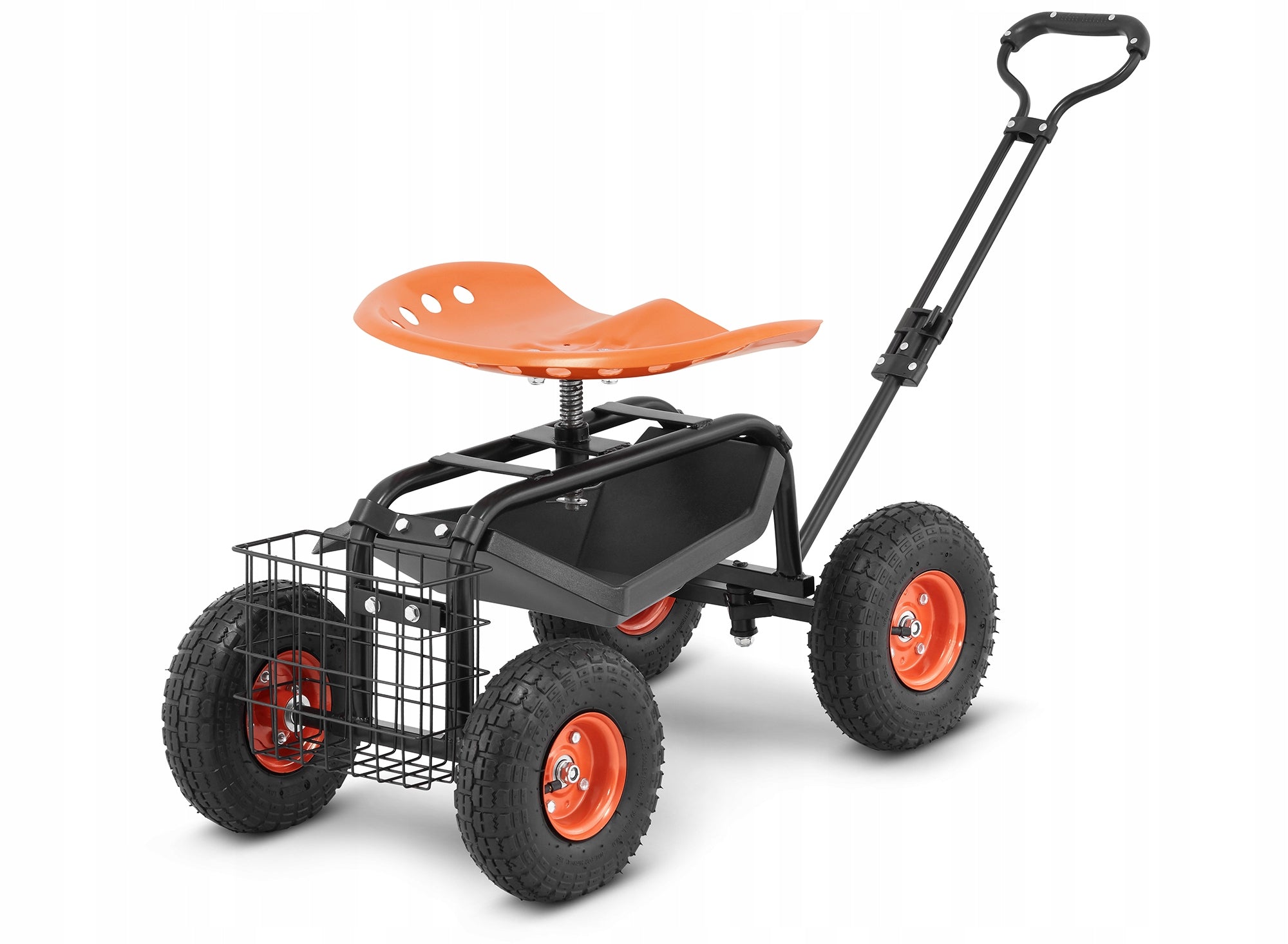 Trolley garden stool on wheels bench HIGHER Capacity 15 l