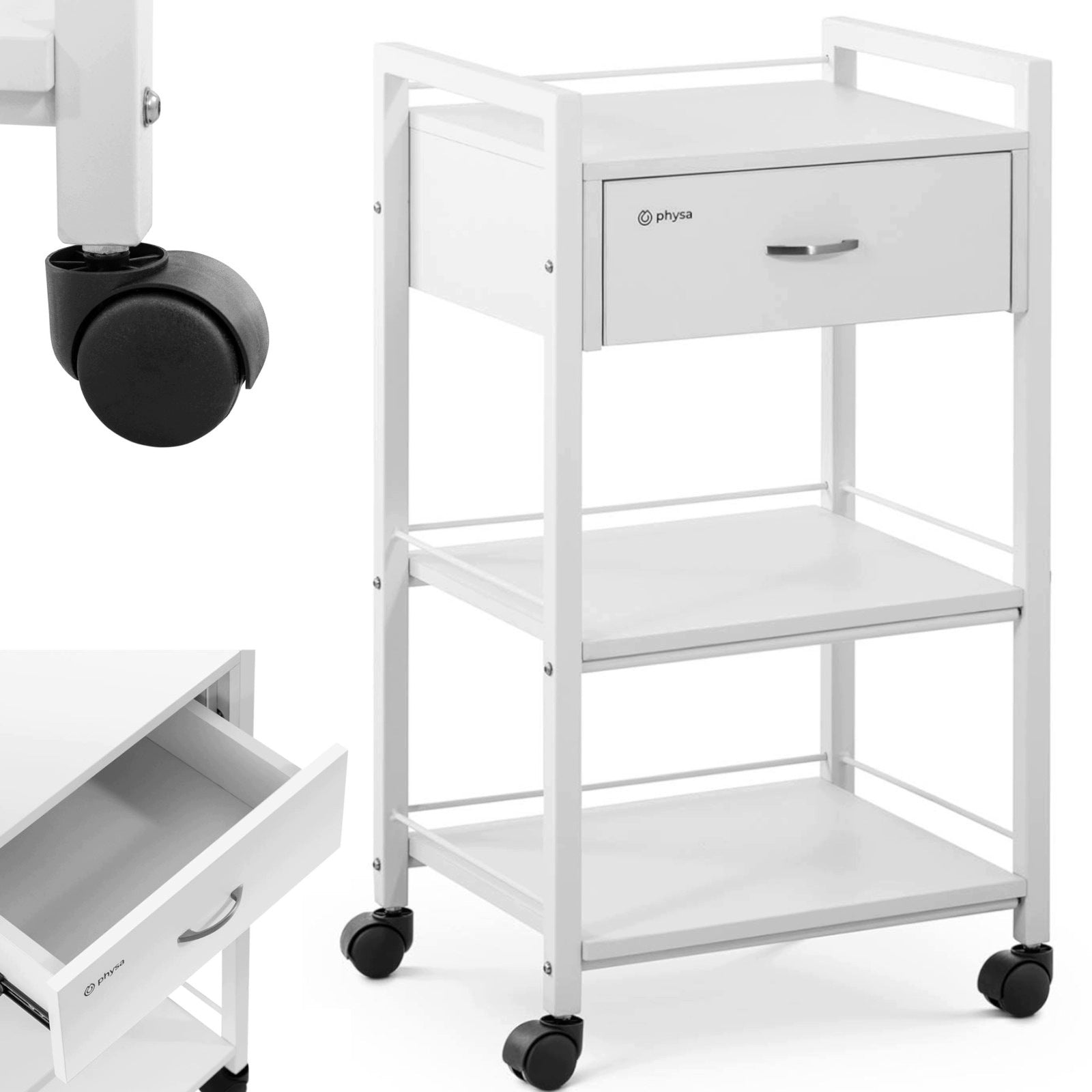 Trolley hairdresser cosmetic helper 1 drawer 3 shelves 47.5 x 40 x 85.5 c