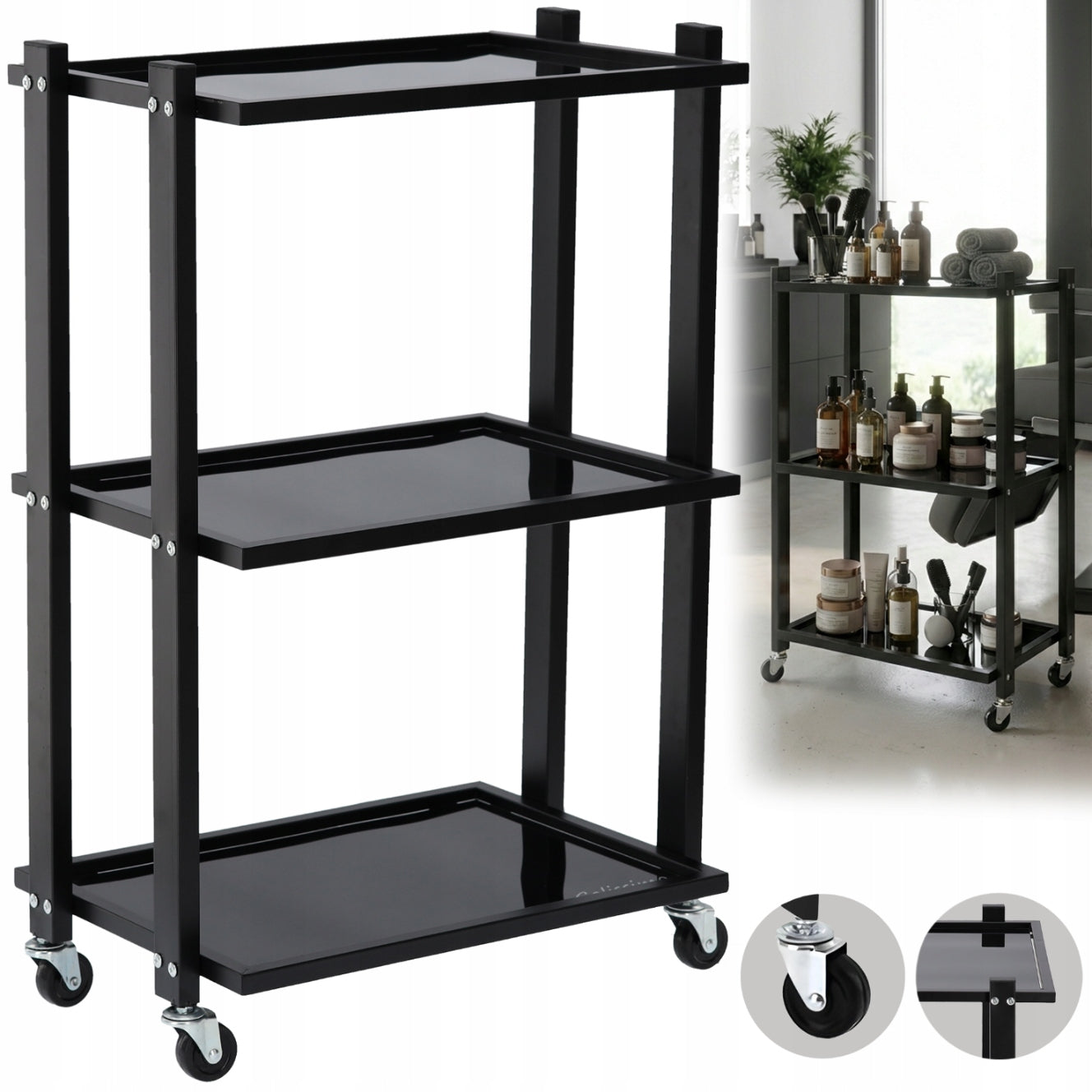 Trolley hairdresser helper for cosmetic dyeing for salon SPA mobile