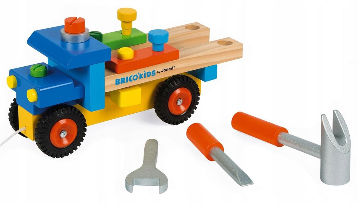 Truck AUTO folding wooden large JANOD FOR GIFT FOR BOY Brand Janod