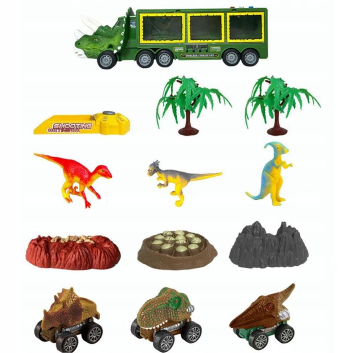 Truck Luxma with dinosaur cars open semi-trailer sound effects Brand Luxma