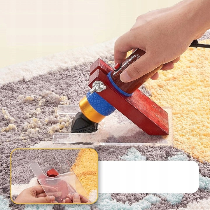 Tufting GUN Set (Pistolet + Machine) GUN MACHINE FABRIC TRIMMER YARN Dominant color blue