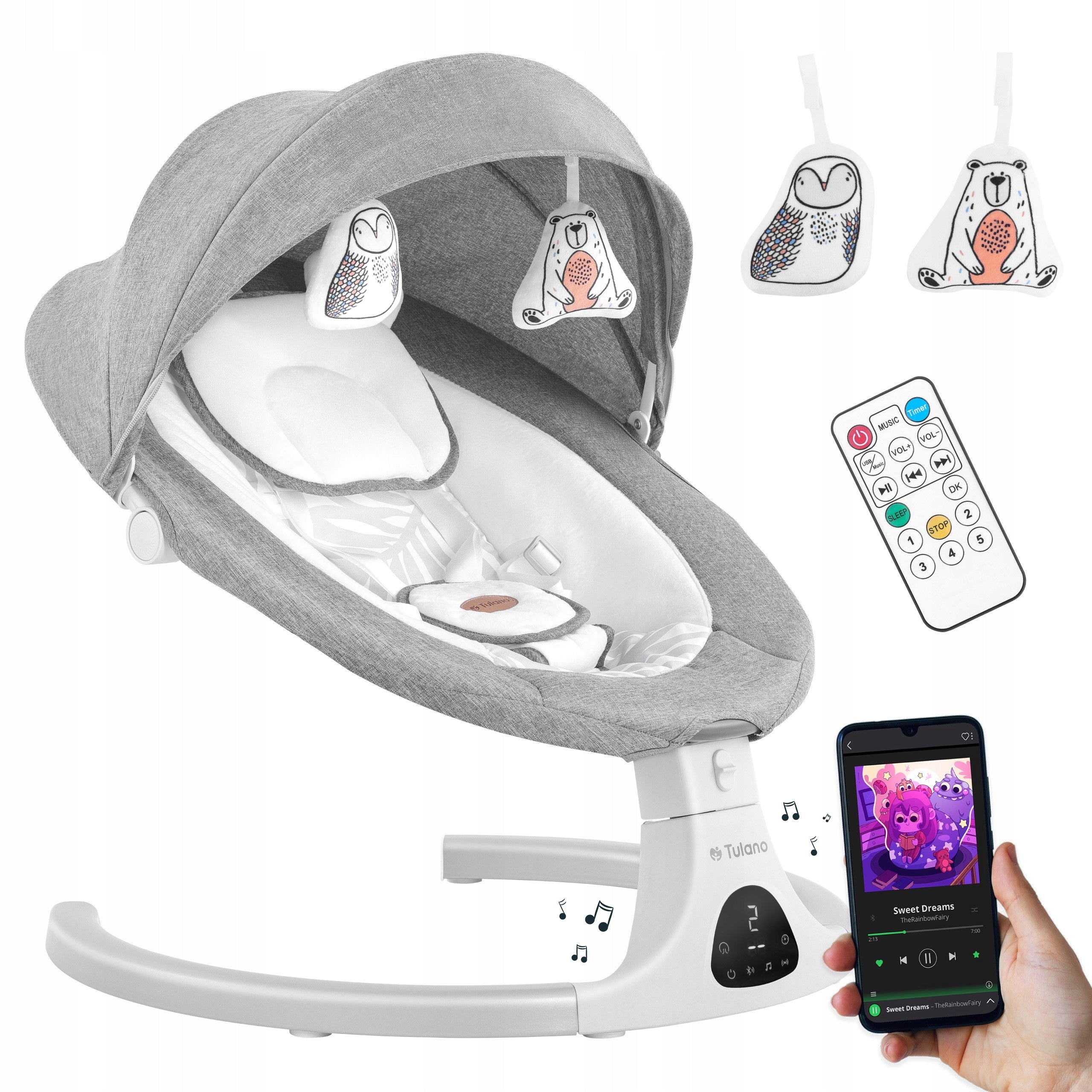 Tulano Deckchair ELECTRIC ROCKER Bluetooth Music Remote Control ASTRID