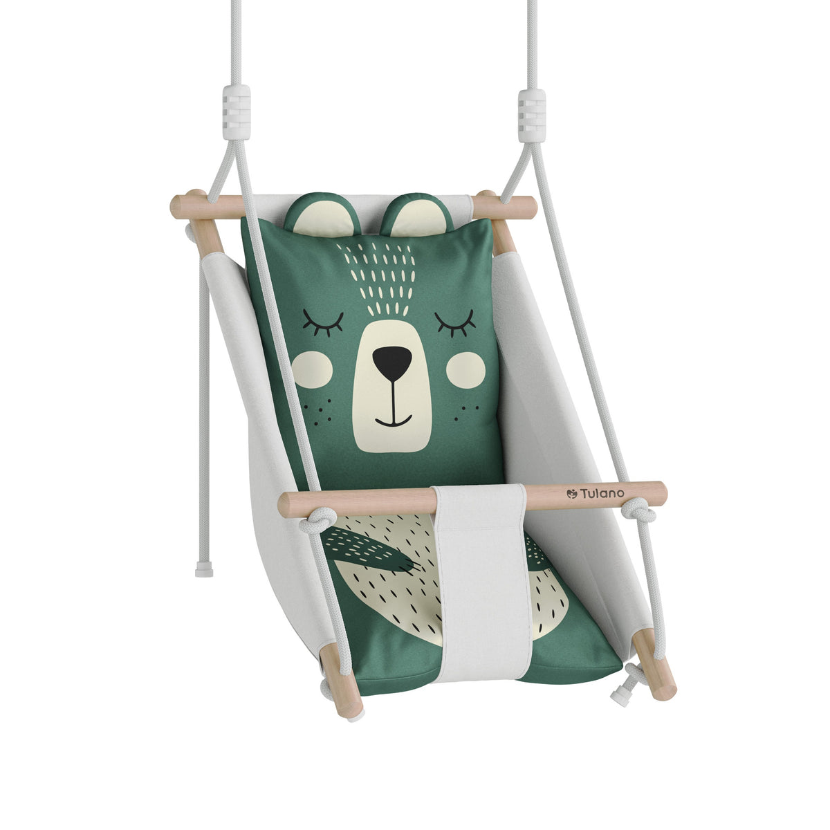 Tulano SWING FOR CHILDREN 3in1 wooden LOUNGER CRADLE Hop 45 Bear