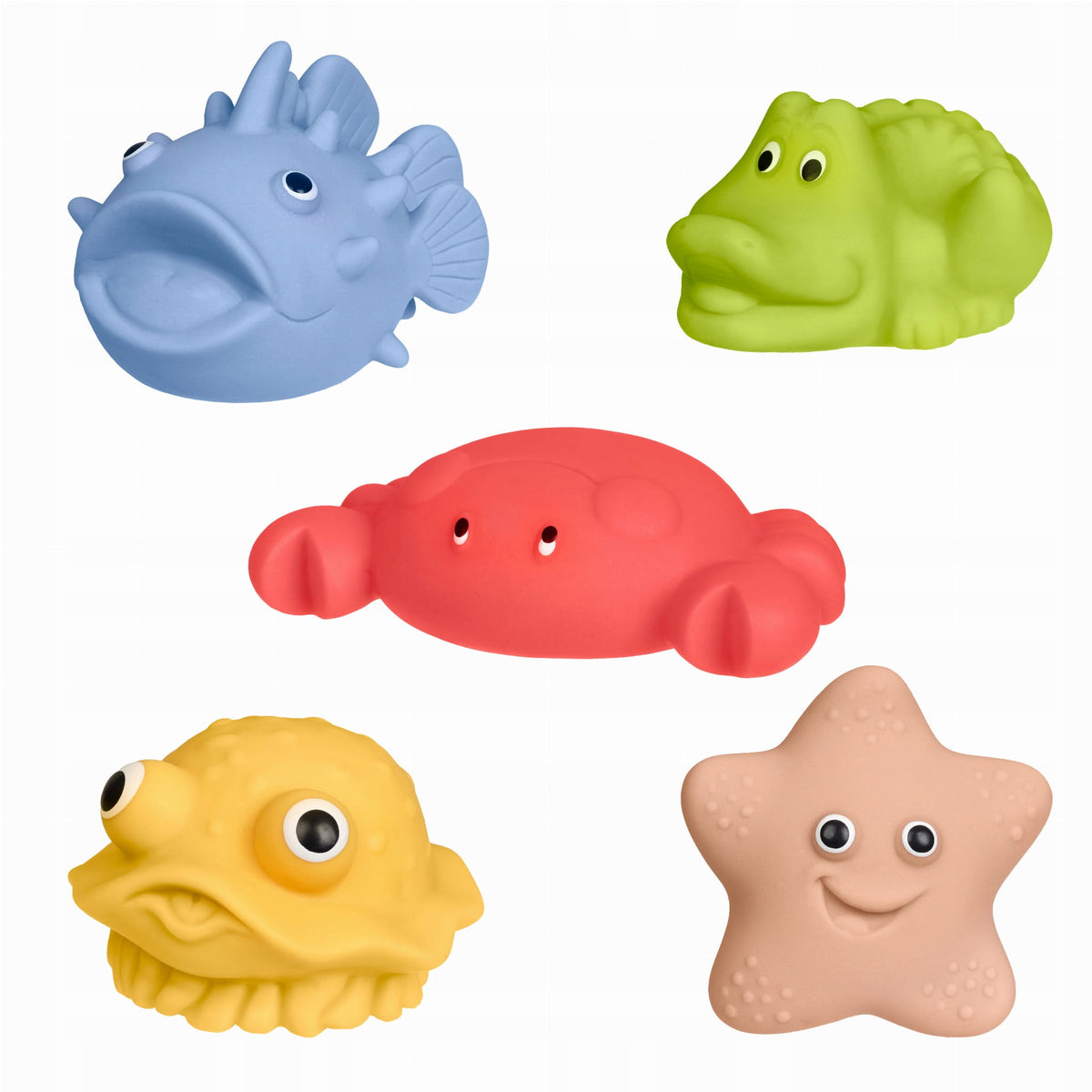 Tullo Bath Animals 5 Pcs Without Hole Hygienic