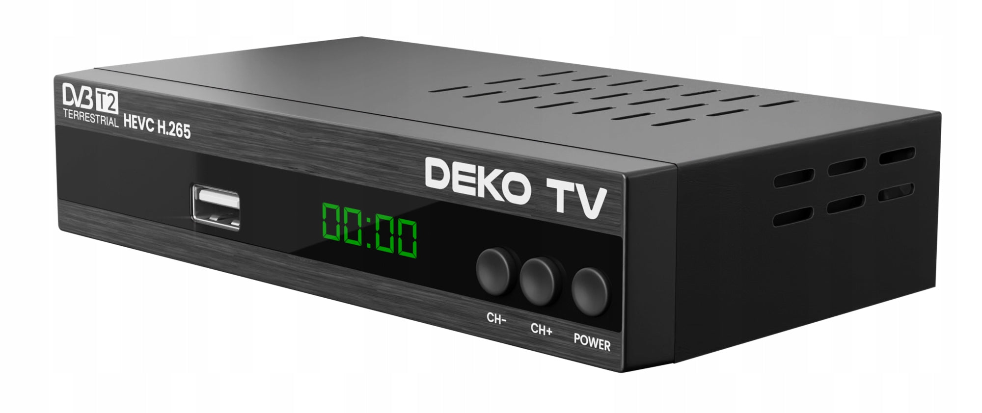 Tuner DVBT2 decoder DekoTV PRO terrestrial TV DVB-T2 HEVC H.265 DEKO Model H.265 PRO