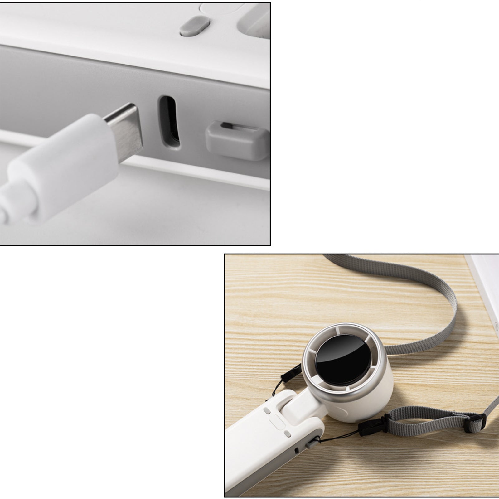 Turbo Fan Handheld 13550RPM 5 Speeds USB-C Rechargeable 12H Foldable White Brand no brand