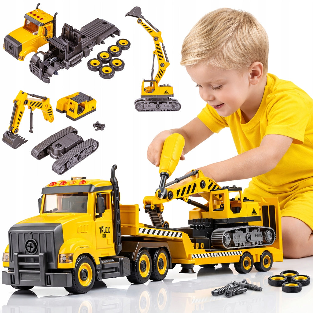 Turning Truck Transporter Truck Tow Truck Excavator