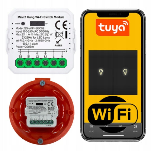 Tuya WIFI Relay Smart Dual Controller Switch MINI V3