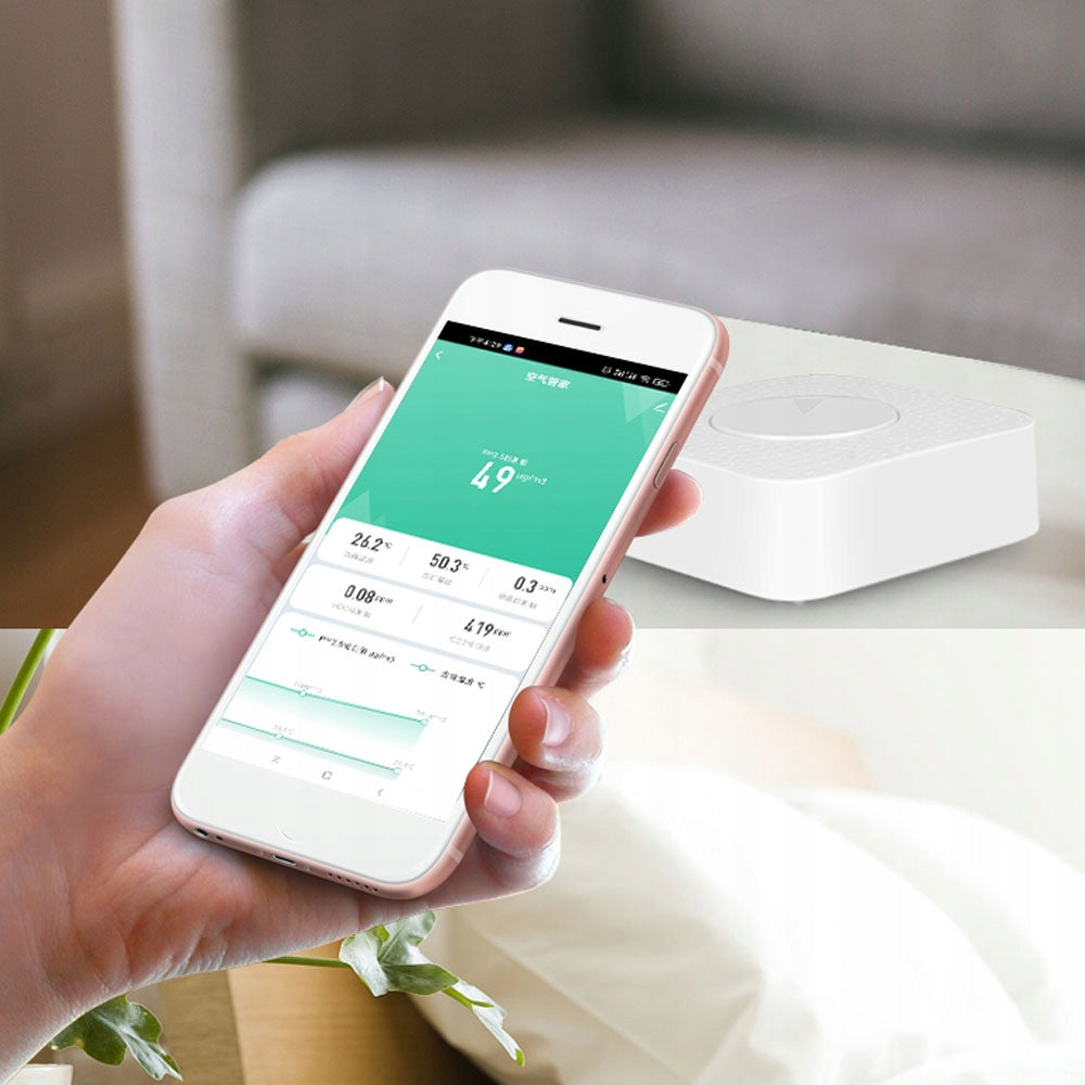 Tuya WiFi Smart Hostess 6 in 1 Air Quality Monitor PM2,5/form Power supply rechargeable battery